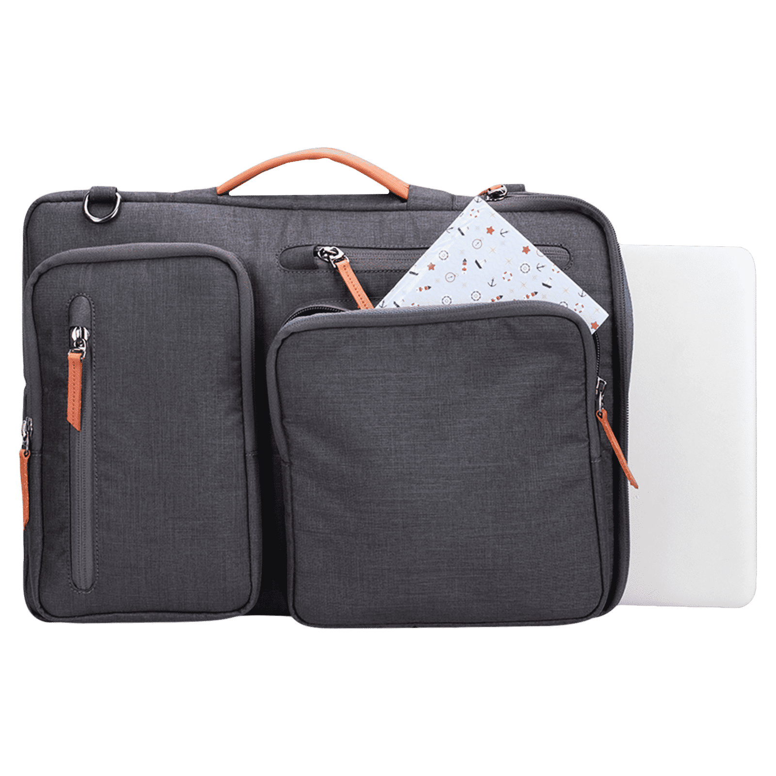 Croma Polyester Fabric Sling Bag for 15.6 Inch Laptop (5.7 L, Water Resistant, Grey)_6