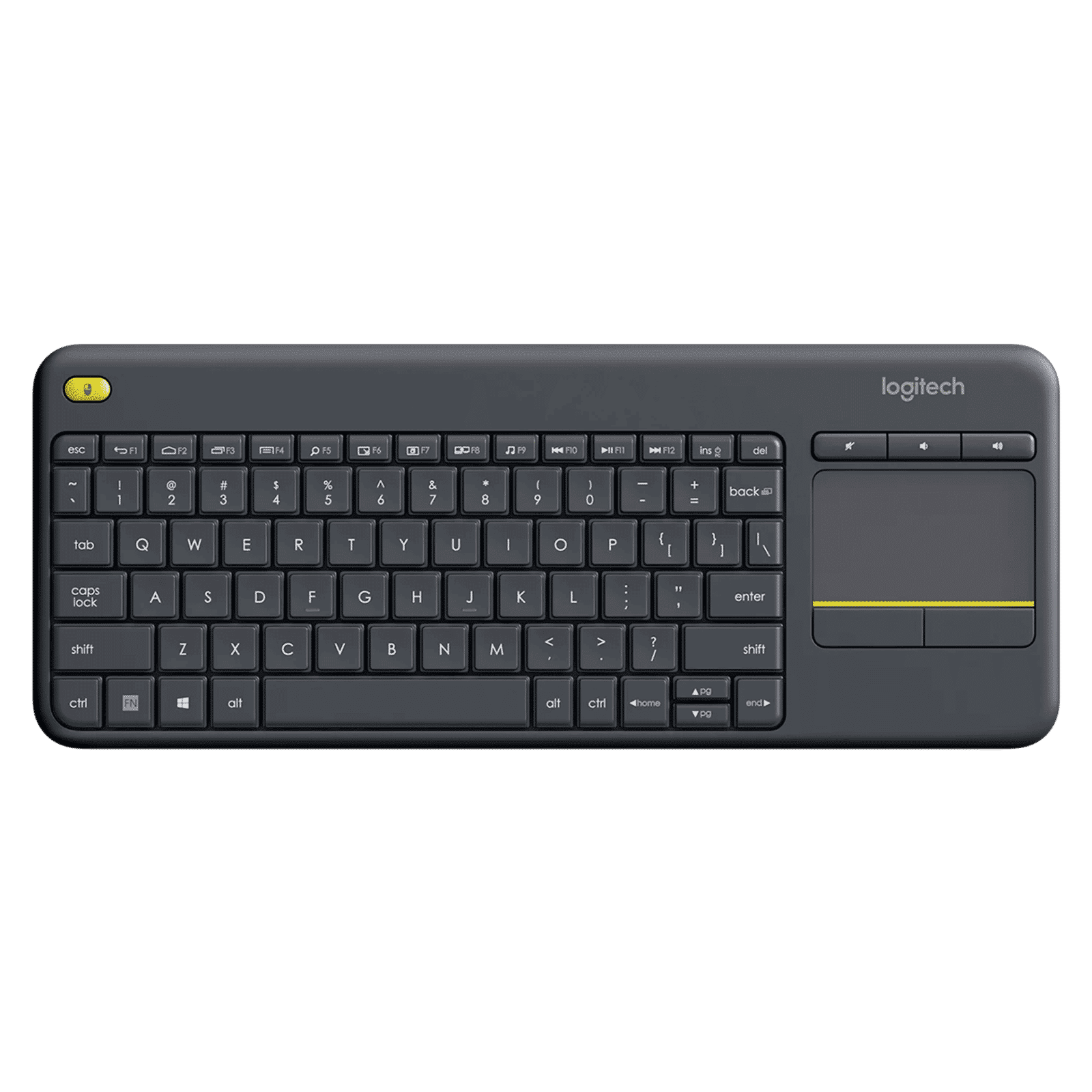 logitech K400 Plus 2.4GHz Wireless Keyboard with Built-in Touchpad (Upto 5 Million Keystrokes, Black)_1