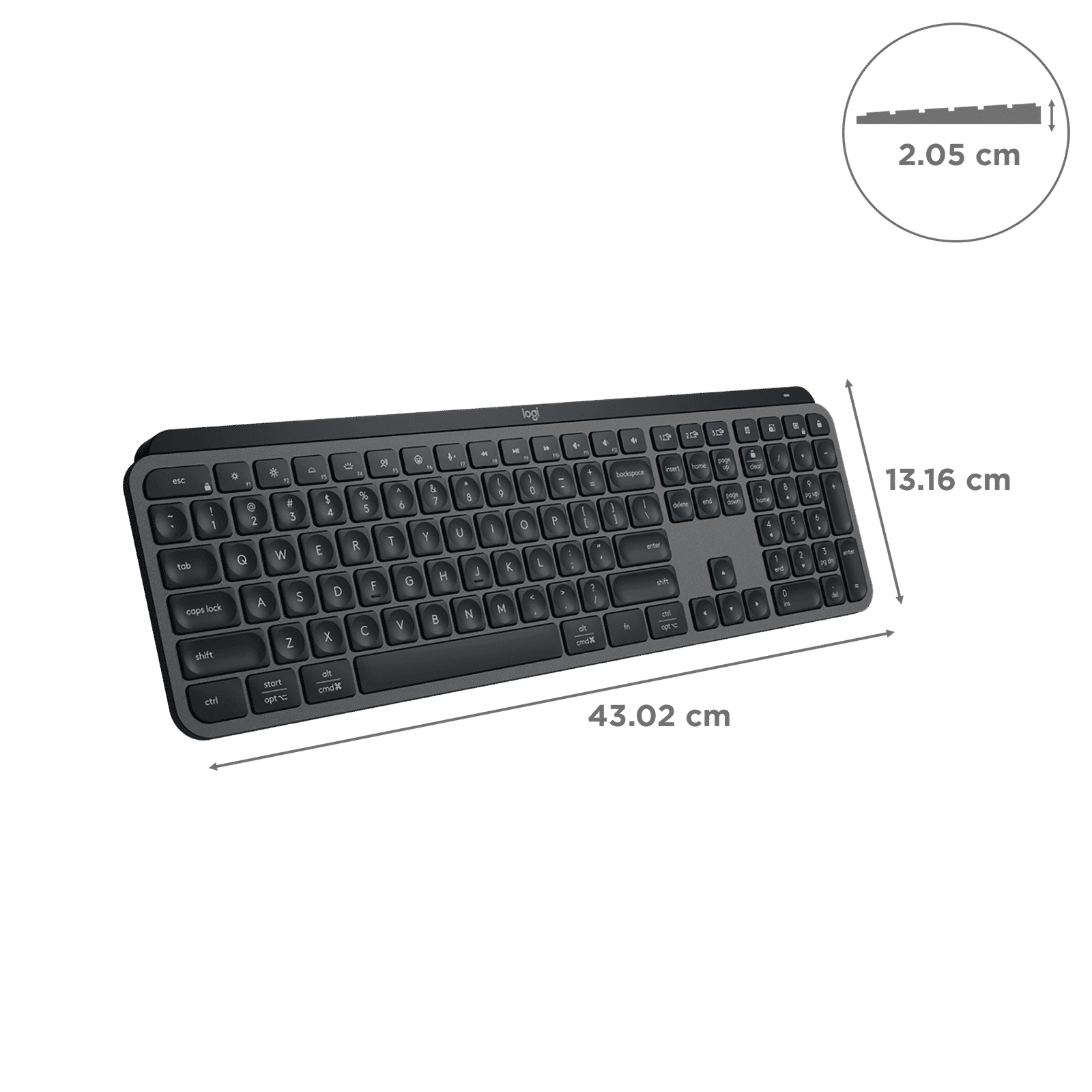 logitech MX KEYS S Rechargeable Bluetooth Wireless Keyboard with Backlit Keys (Automate Repetitive Tasks, Graphite) logitech MX KEYS S Rechargeable Bluetooth Wireless Keyboard with Backlit Keys (Automate Repetitive Tasks, Graphite)_3
