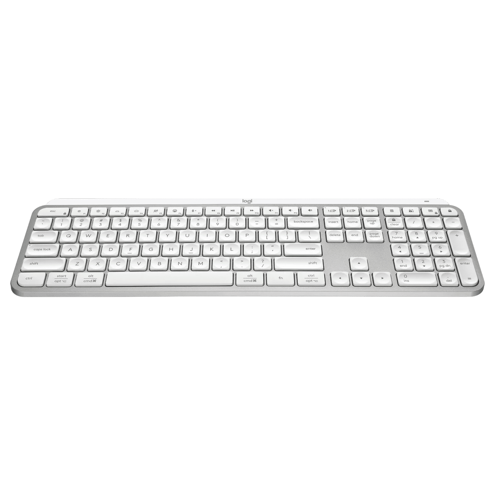logitech MX KEYS S Rechargeable Bluetooth Wireless Keyboard with Backlit Keys (Fast Fluid Precise Typing, Pale Gray)_2
