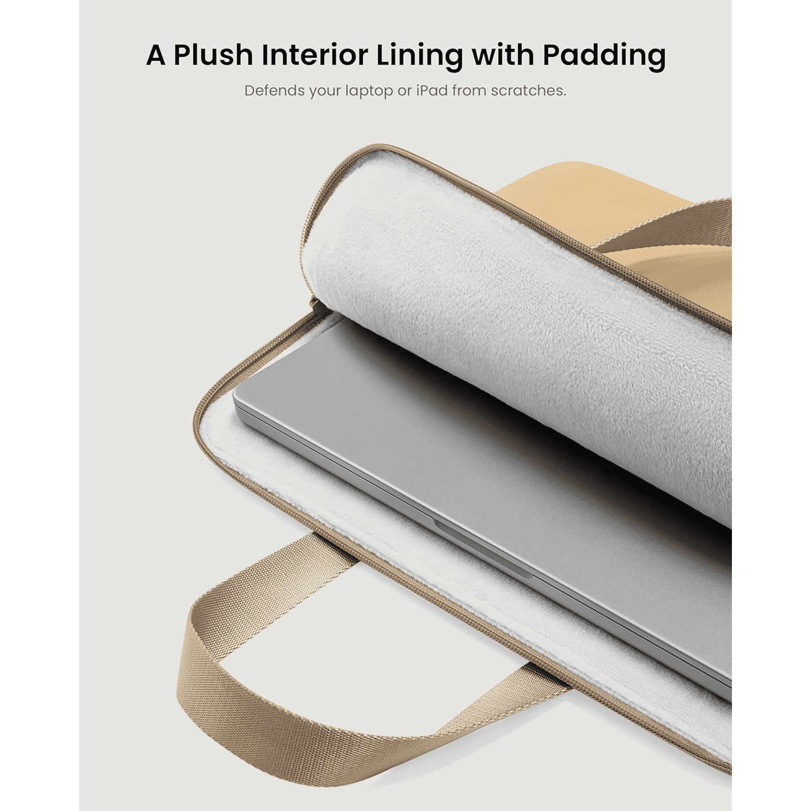 tomtoc A21 Laptop Sleeve for 14 Inch Laptop (Large Front Pockets, Cookie)_6