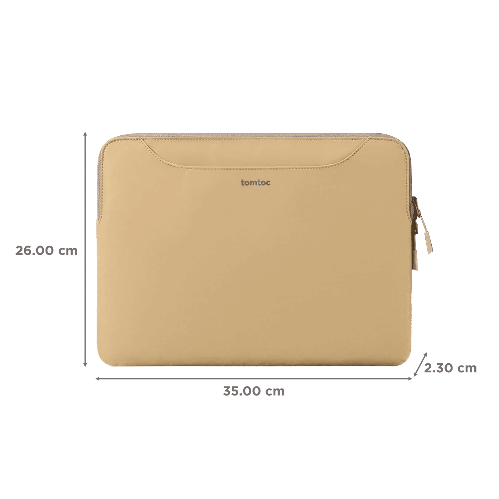 tomtoc A21 Laptop Sleeve for 14 Inch Laptop (Large Front Pockets, Cookie)_3