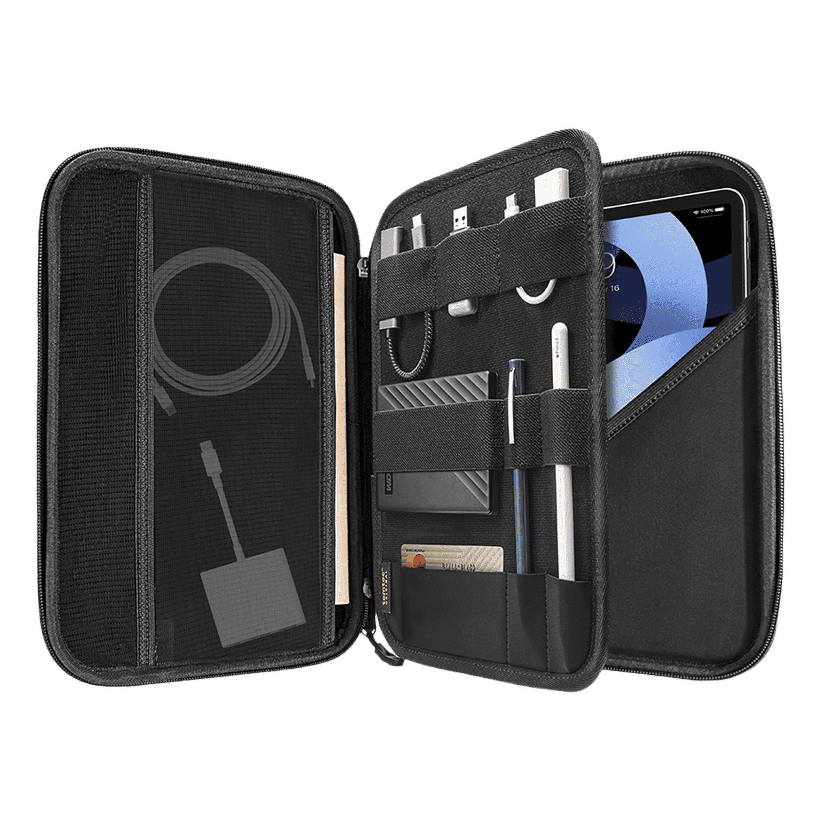 tomtoc B06 Polyester and EVA Case for Apple iPad Pro 11 Inch (Zip Enclosure, Cactus Green)_6