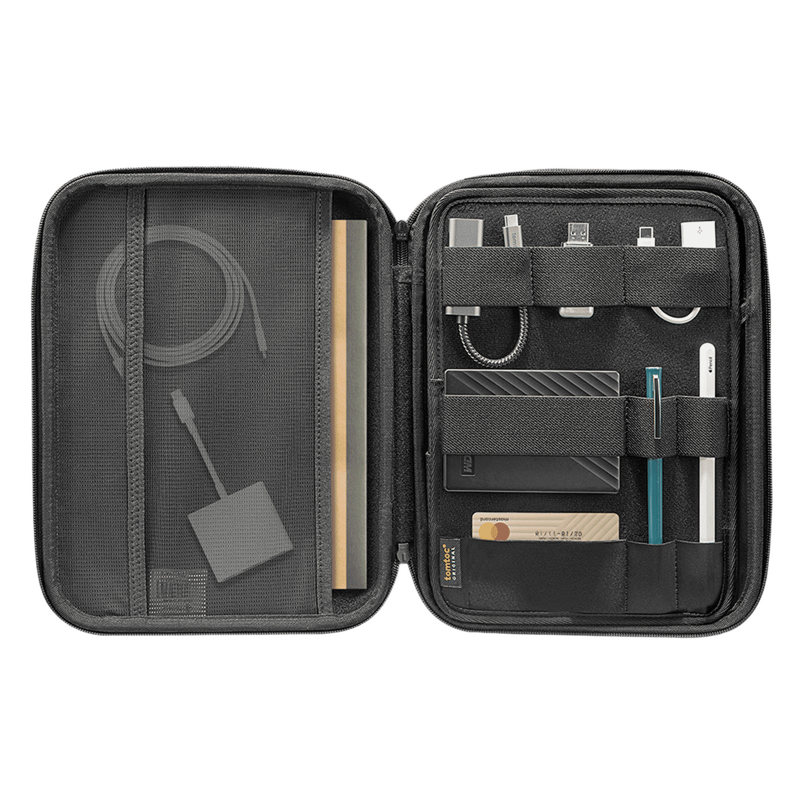 tomtoc B06 Polyester and EVA Case for Apple iPad Pro 11 Inch (Zip Enclosure, Cactus Green)_7