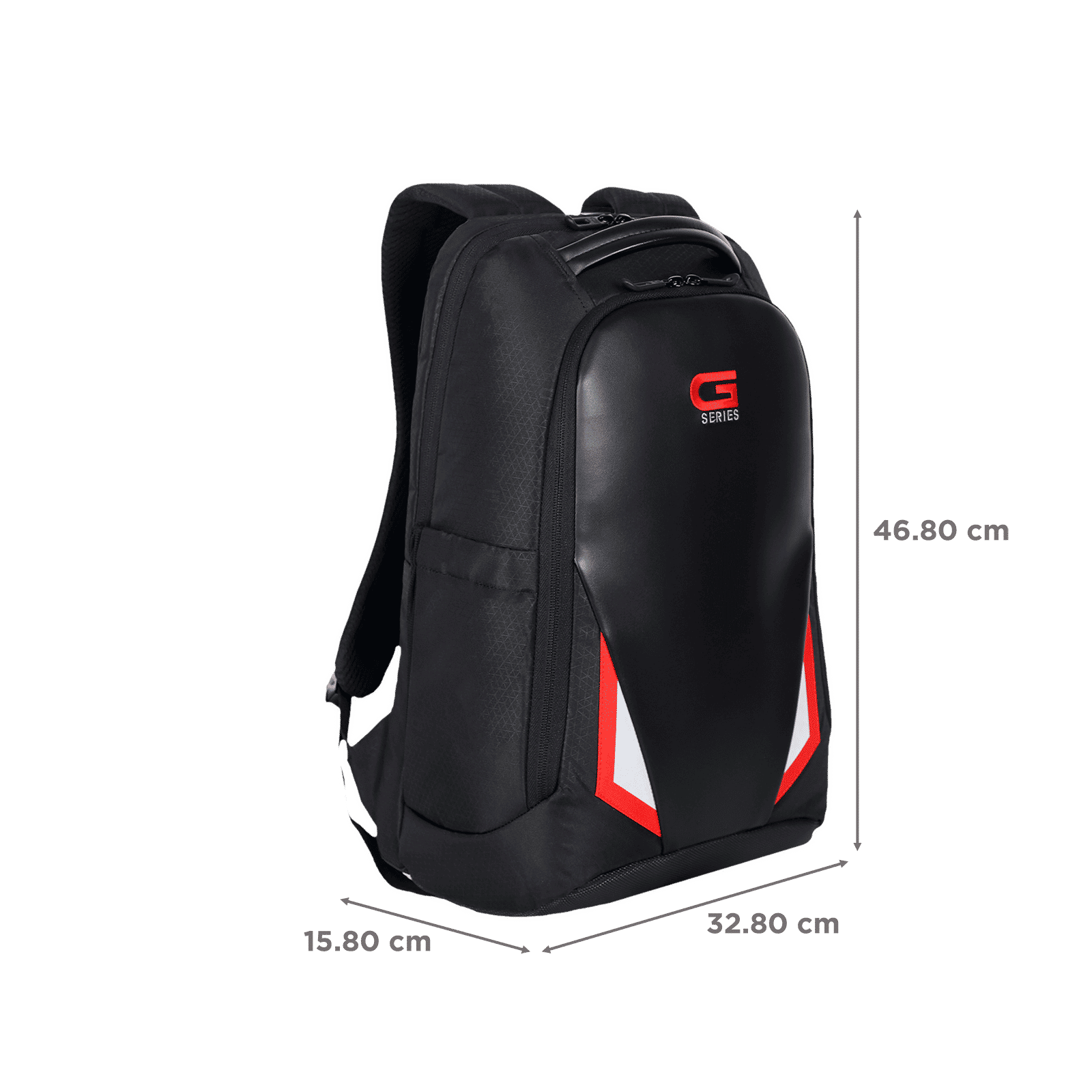 DELL G Series PU Leather Laptop Backpack for 17 Inch Laptop (25 L, Hanging Headphone Loop, Black & Red)_3