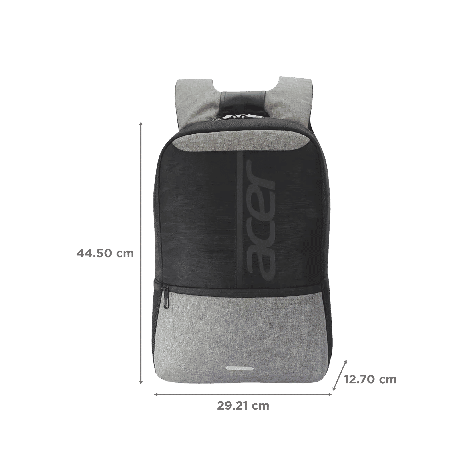 acer Lite Polyester Laptop Backpack for 15.6 Inch Laptop (16 L, Comfort & Ergonomic Support, Black & Melange Grey)_3