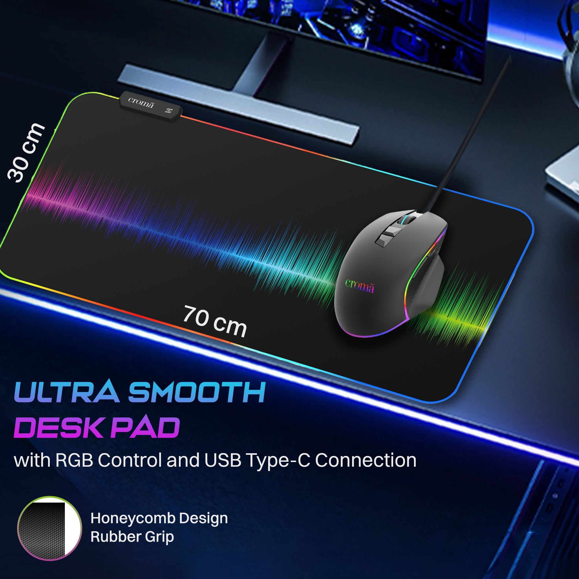 Croma Wired 4-IN-1 Gaming Combo (7200 DPI Adjustable, Black) Croma Wired 4-IN-1 Gaming Combo (7200 DPI Adjustable, Black)_15