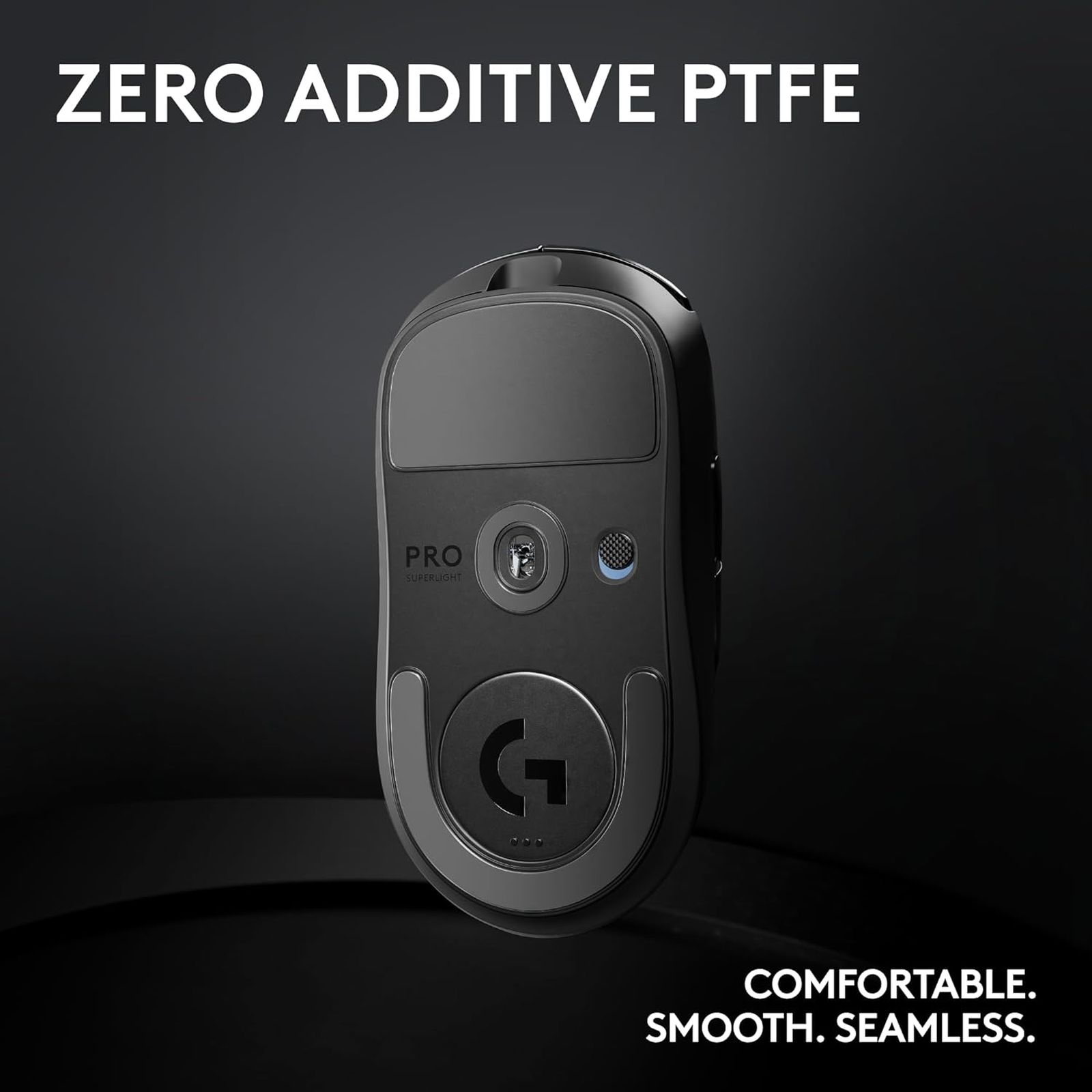 logitech Pro X Superlight 2 Rechargeable Wireless Optical Gaming Mouse with Lightforce Hybrid Switches (32000 DPI Adjustable, No Additive PTFE Feet, Black)_9