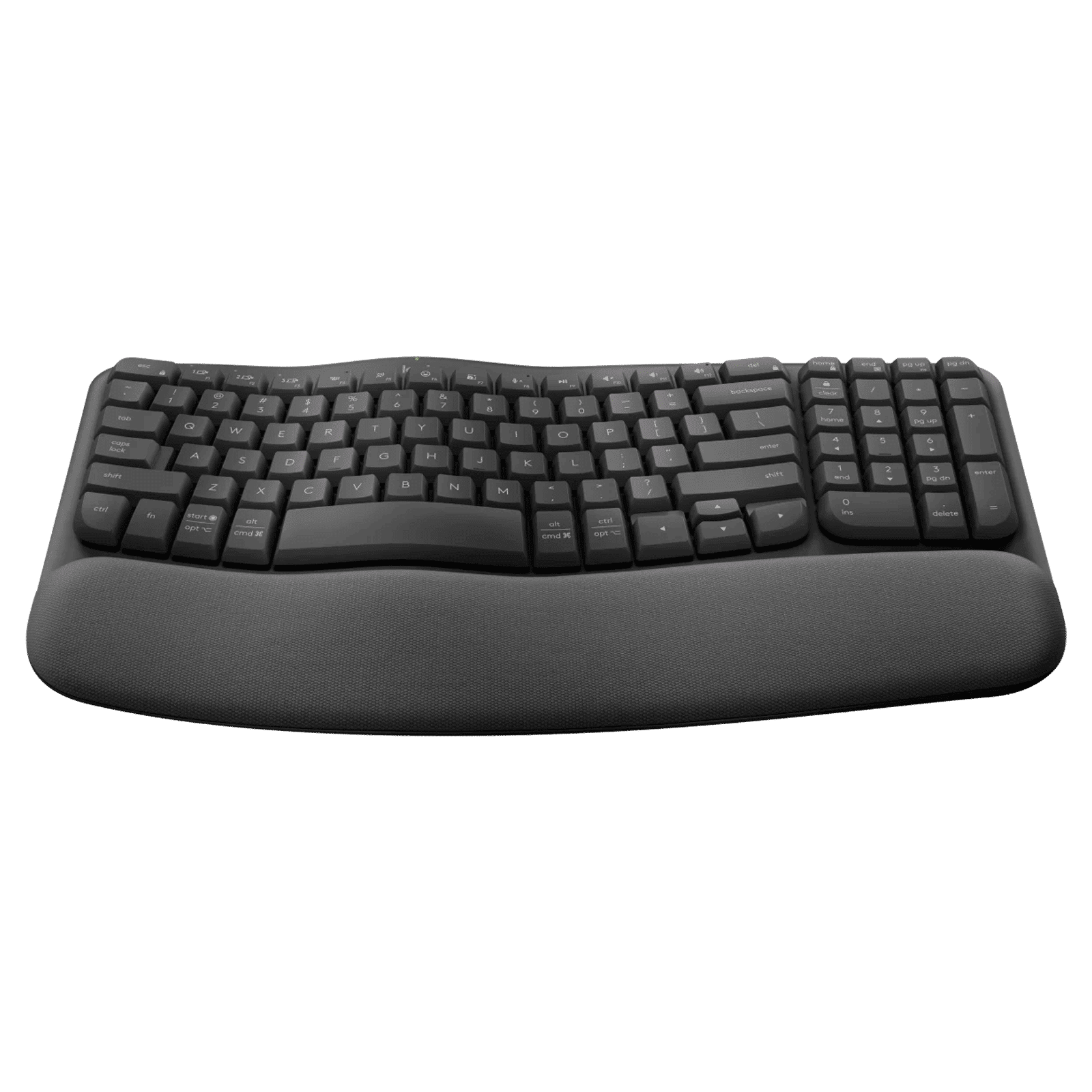 logitech Wave Keys Bluetooth Wireless Keyboard with Cushioned Palm Rest (Easy Switch Keys, Graphite) logitech Wave Keys Bluetooth Wireless Keyboard with Cushioned Palm Rest (Easy Switch Keys, Graphite)_4