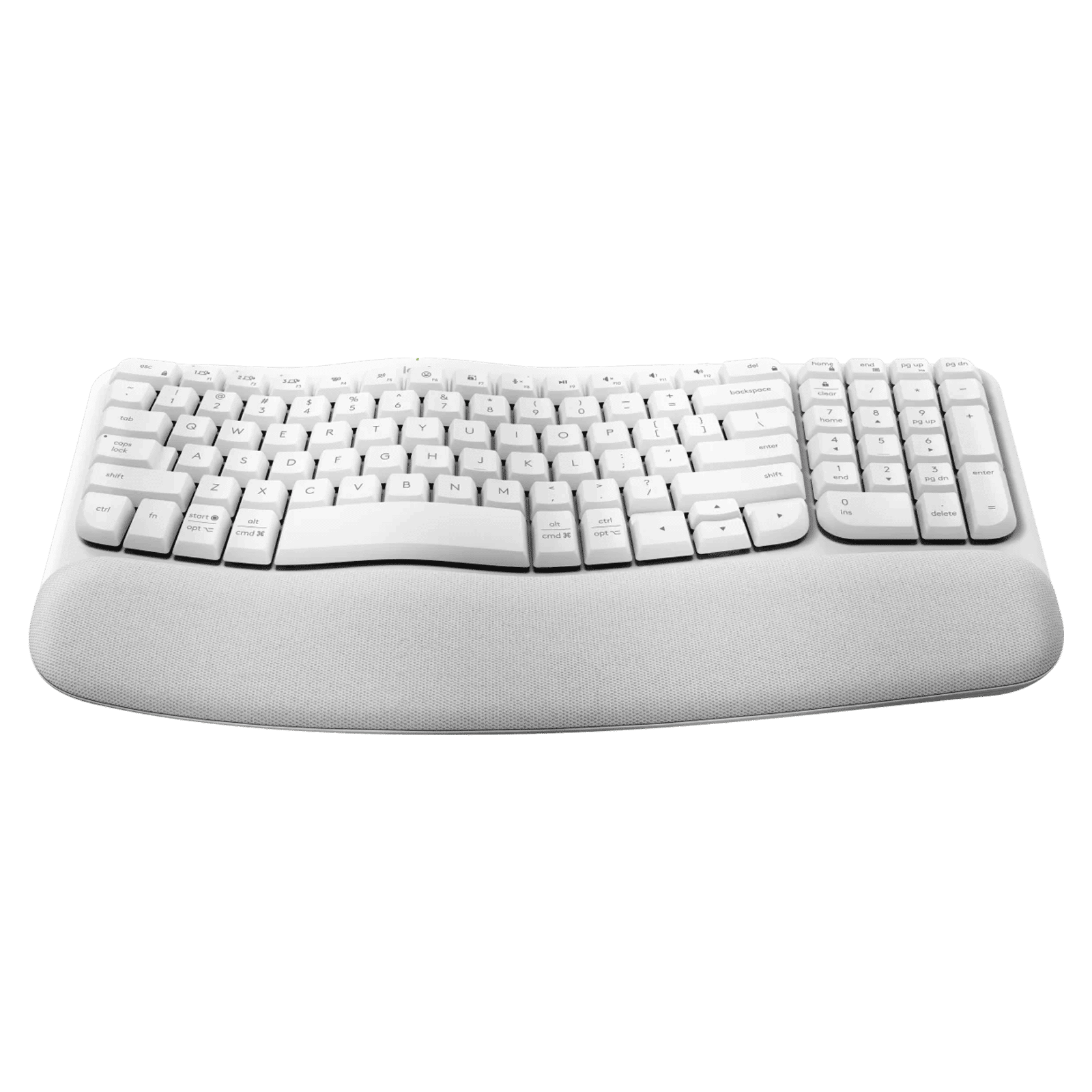 logitech Wave Keys Bluetooth Wireless Keyboard with Cushioned Palm Rest (Easy Switch Keys, Off White)_4