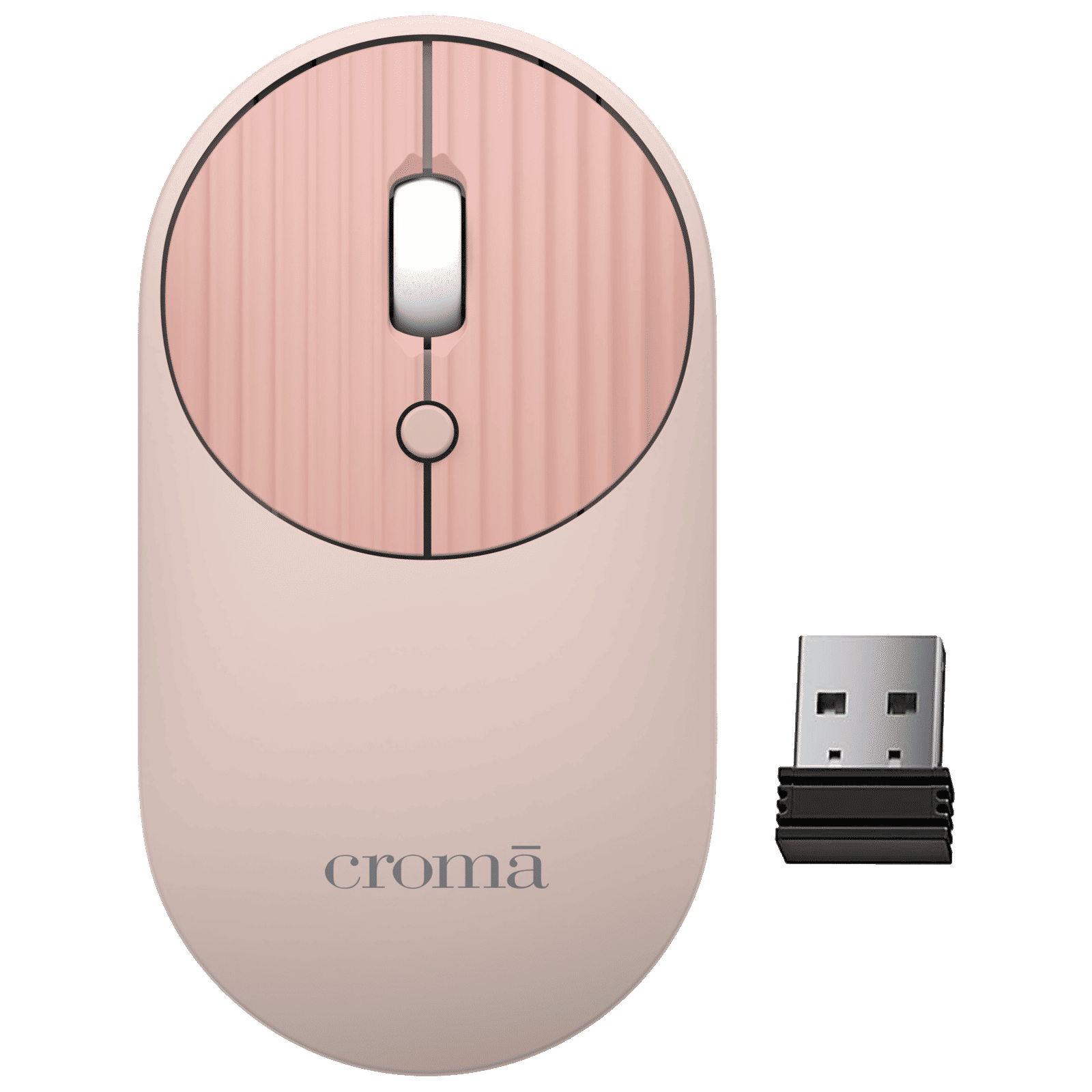 Croma 2.4 GHz Wireless Optical Mouse with Power Saving Feature (1600 DPI Adjustable, Ambidextrous Design, Pink) Croma 2.4 GHz Wireless Optical Mouse with Power Saving Feature (1600 DPI Adjustable, Ambidextrous Design, Pink)_6