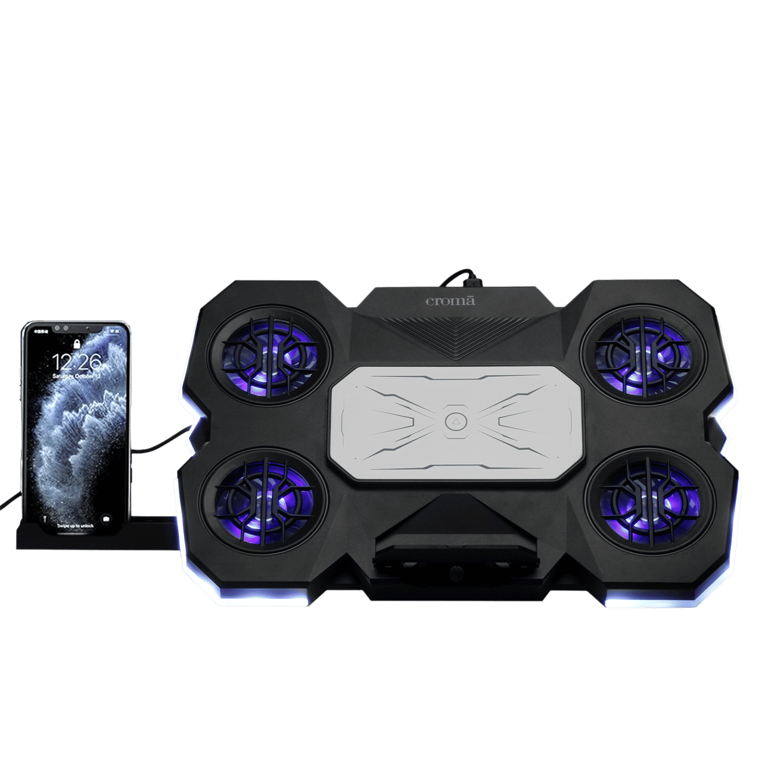 Croma Gaming Cooling Pad For Laptops (Electrothermal Cooling Technology, Black) Croma Gaming Cooling Pad For Laptops (Electrothermal Cooling Technology, Black)_5