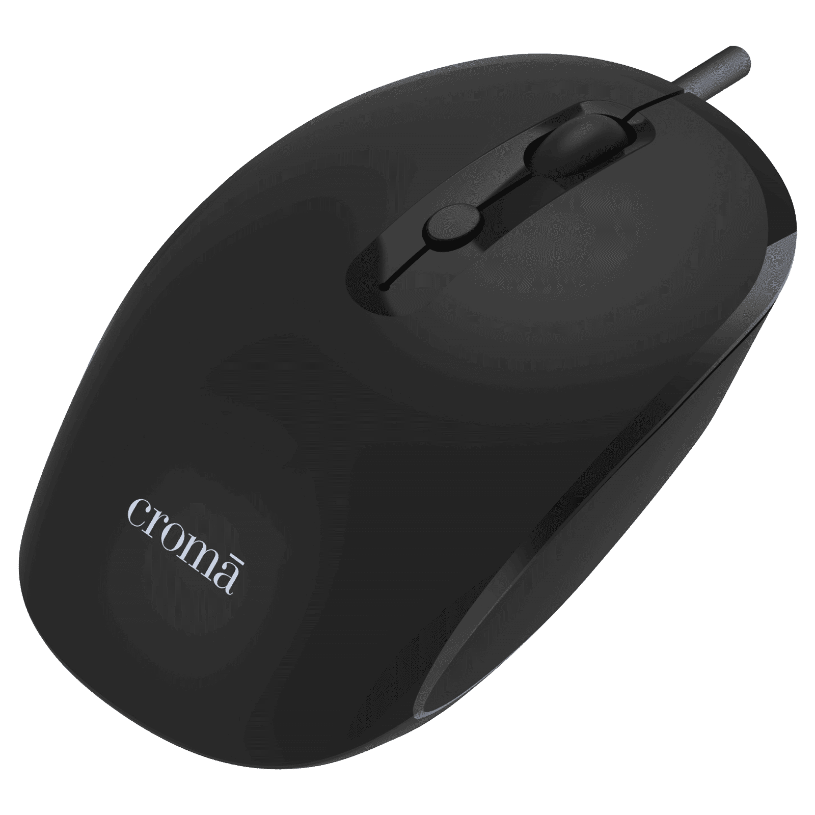 Croma Wired Optical Mouse with 4 Buttons (2400 DPI Adjustable, Ambidextrous Design, Black)_5