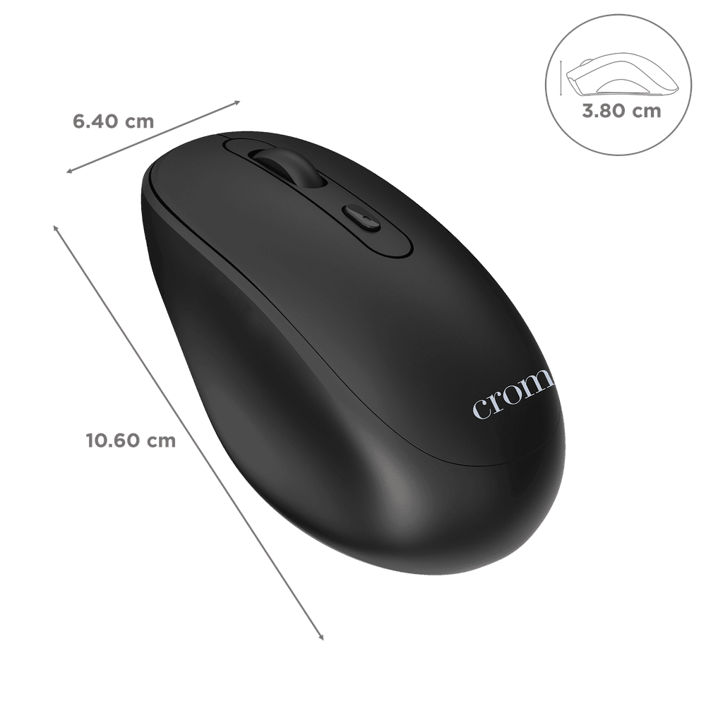 Buy Croma Rechargeable Wireless Mouse with 4 Buttons (3200 DPI ...
