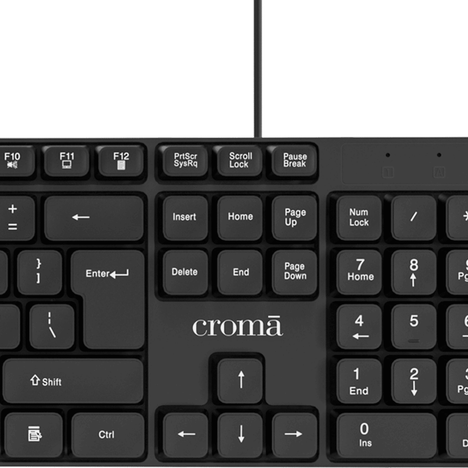 Croma Wired Keyboard with Multimedia Shortcuts (Robust & Compact, Black)_6