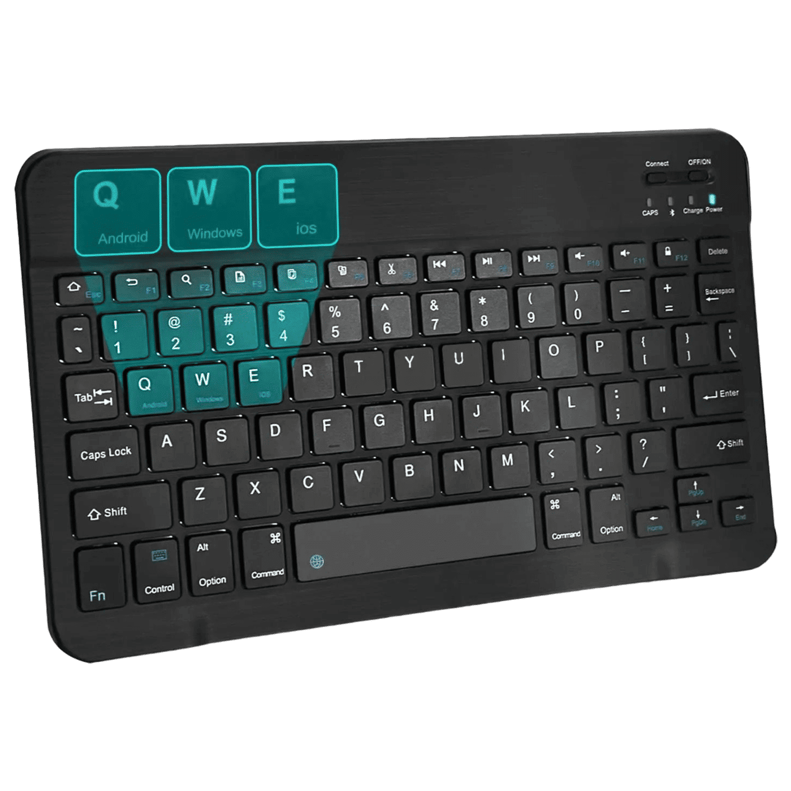 Candytech KEYBEE Bluetooth Keyboard for 10 Inch Tablets (ABS Material with 78 Keys, Black)_5