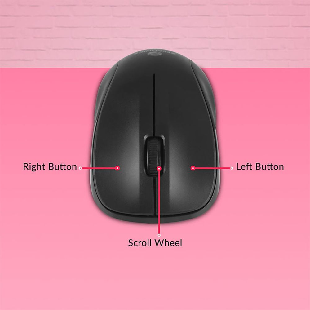 Zebronics Zeb Companion 107 Wireless Keyboard & Mouse Combo (104 Keys, 1200 DPI, Ergonomic Design, Black) Zebronics Zeb Companion 107 Wireless Keyboard & Mouse Combo (104 Keys, 1200 DPI, Ergonomic Design, Black)_2