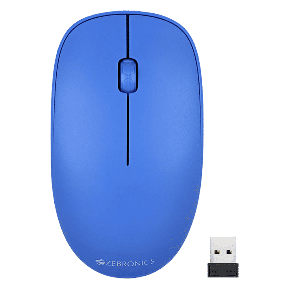 Zebronics Zeb-Haze 2.4GHz Wireless Optical Mouse with 1 Million Click Cycles (1200 DPI Adjustable, Power Saving Mode, Blue) Zebronics Zeb-Haze 2.4GHz Wireless Optical Mouse with 1 Million Click Cycles (1200 DPI Adjustable, Power Saving Mode, Blue)_1
