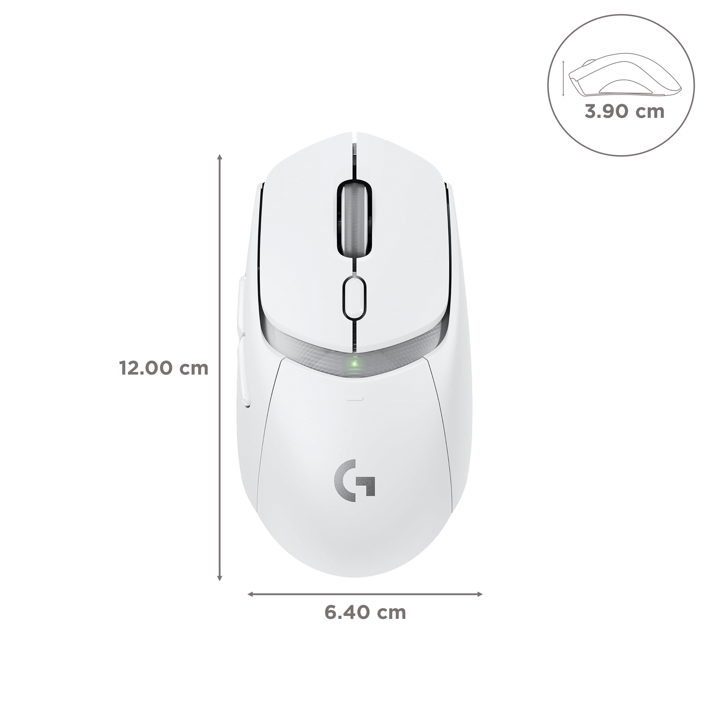 logitech G309 Lightspeed Rechargeable Wireless Optical Mouse with Hybrid Mechanical Switches (25600 DPI Adjustable, Hero 25K Sensor, White)_3