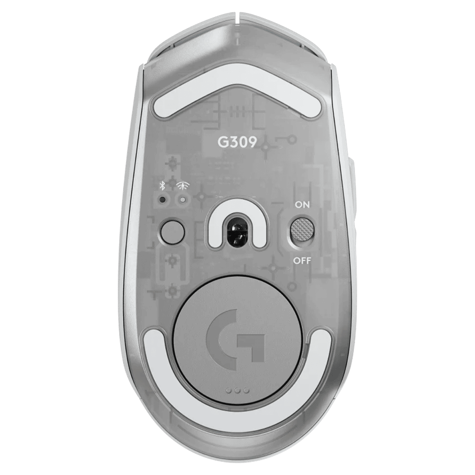 logitech G309 Lightspeed Rechargeable Wireless Optical Mouse with Hybrid Mechanical Switches (25600 DPI Adjustable, Hero 25K Sensor, White)_5