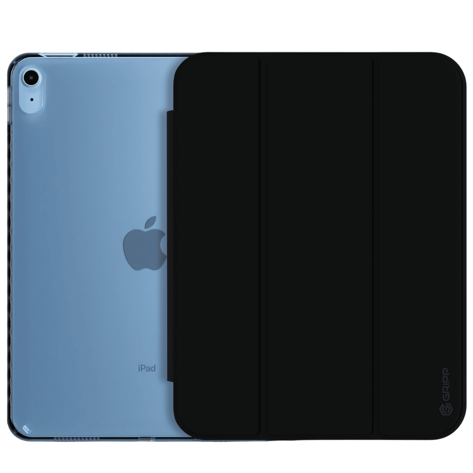 Croma Three Fold Smart Cover for Apple iPad Air 13 Inch (Shockproof Design, Black)_1