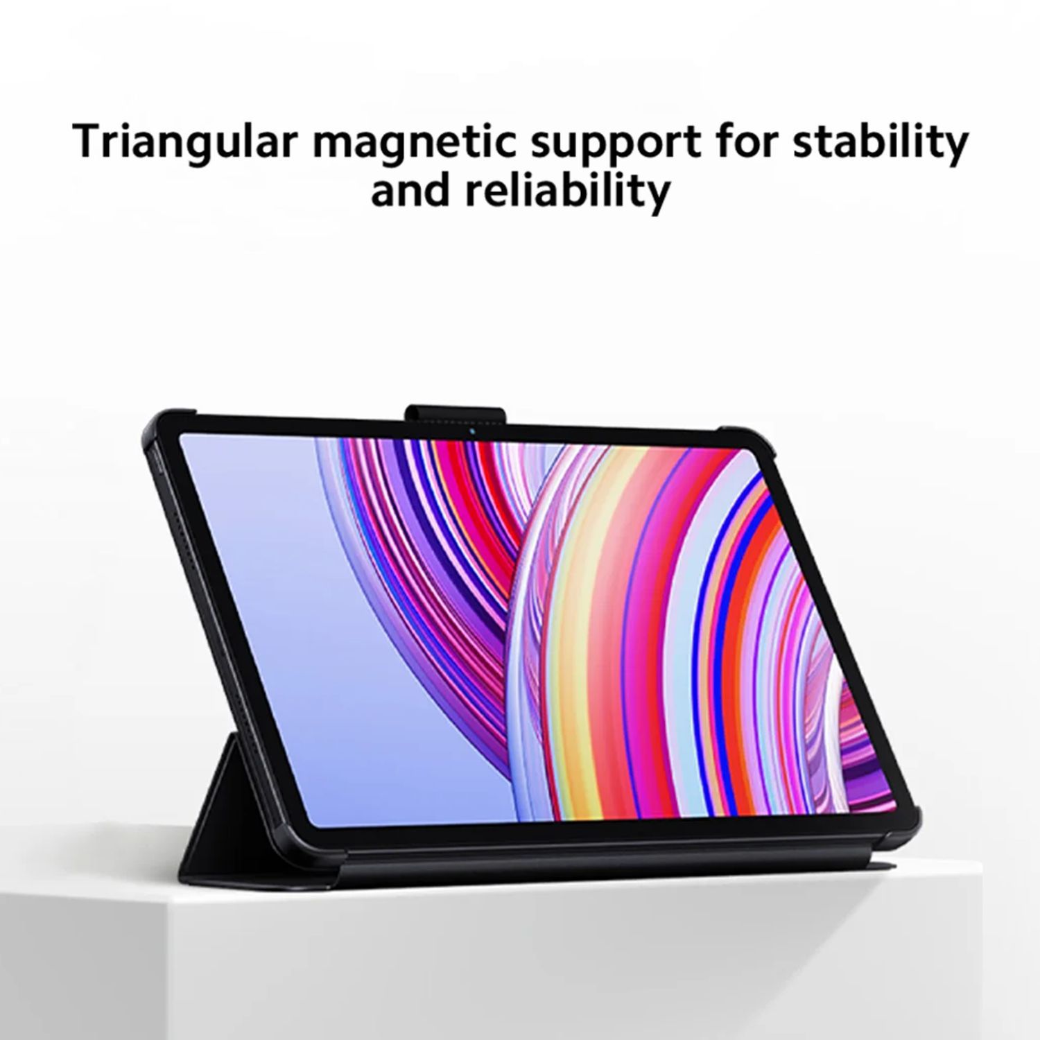 Redmi Pad Pro Flip Cover for Redmi Pad Pro (Triangular Magnetic Support, Black)_4
