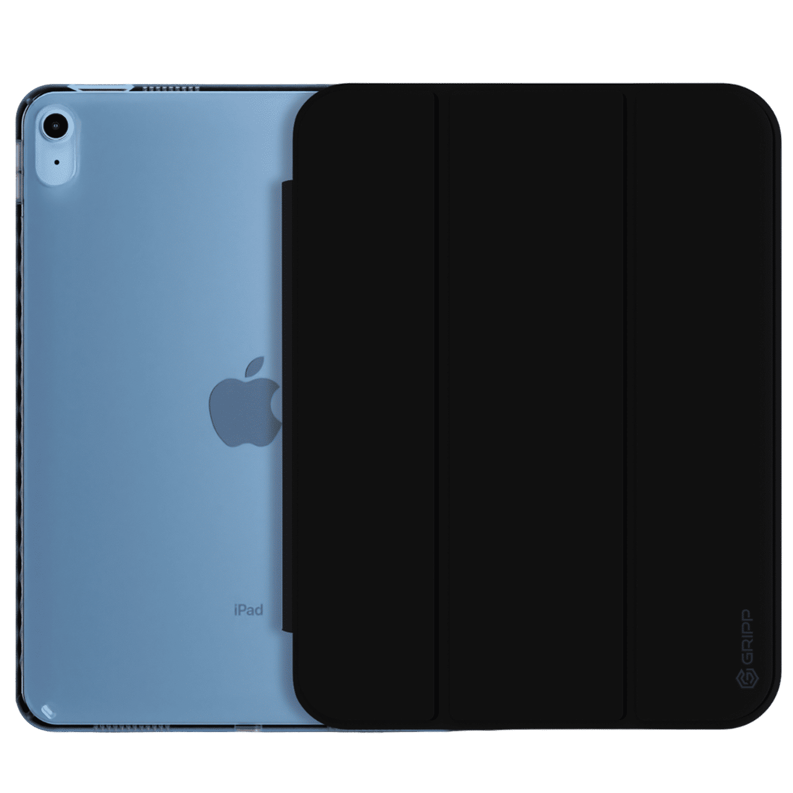 Croma Full Case Cover for Apple iPad Air 11 Inch (Smart Three-fold Design, Black)_1