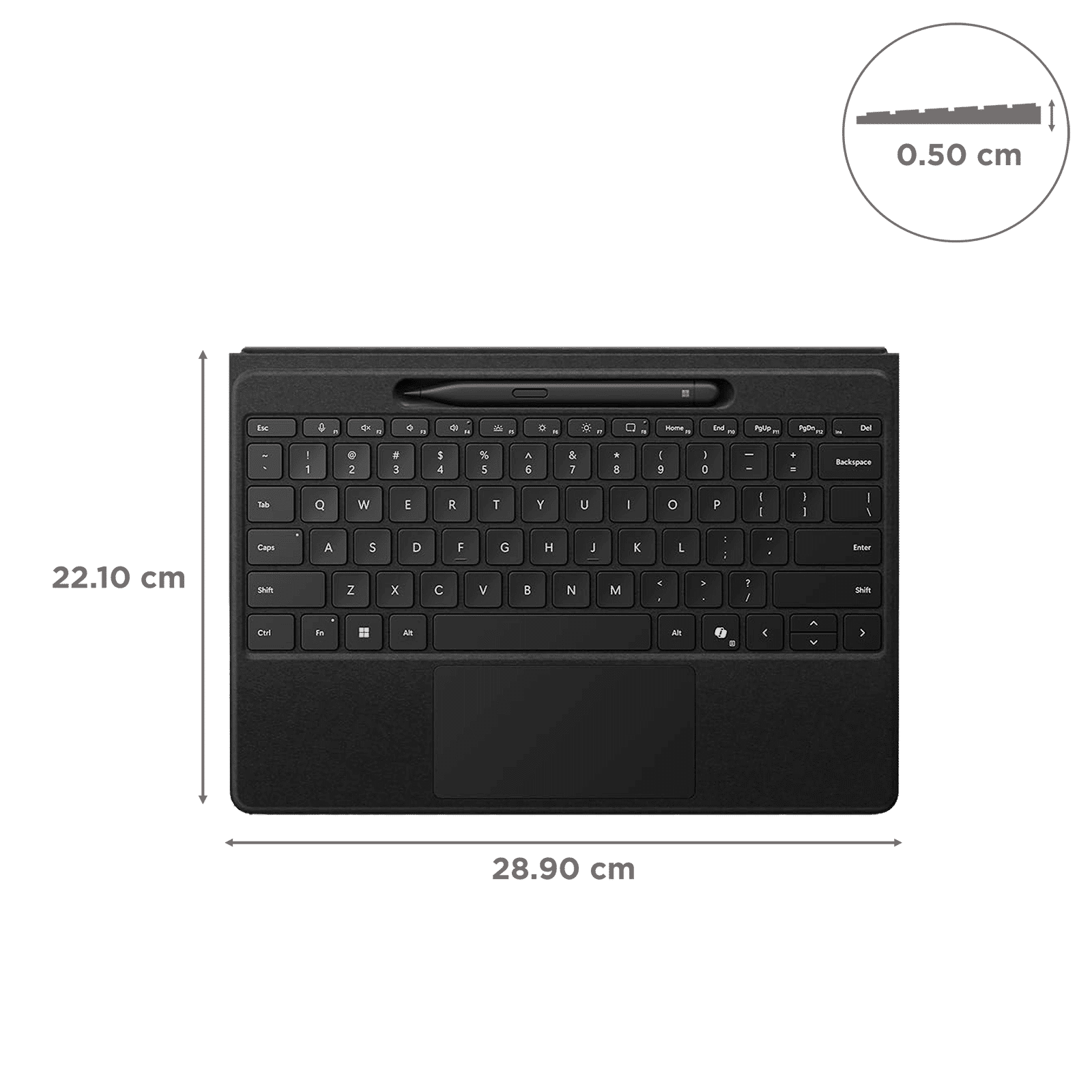 Microsoft EP2-01738 Bluetooth Keyboard for Surface Pro (11th Gen) with Slim Pen (78 Backlit Keys, Black) Microsoft EP2-01738 Bluetooth Keyboard for Surface Pro (11th Gen) with Slim Pen (78 Backlit Keys, Black)_3