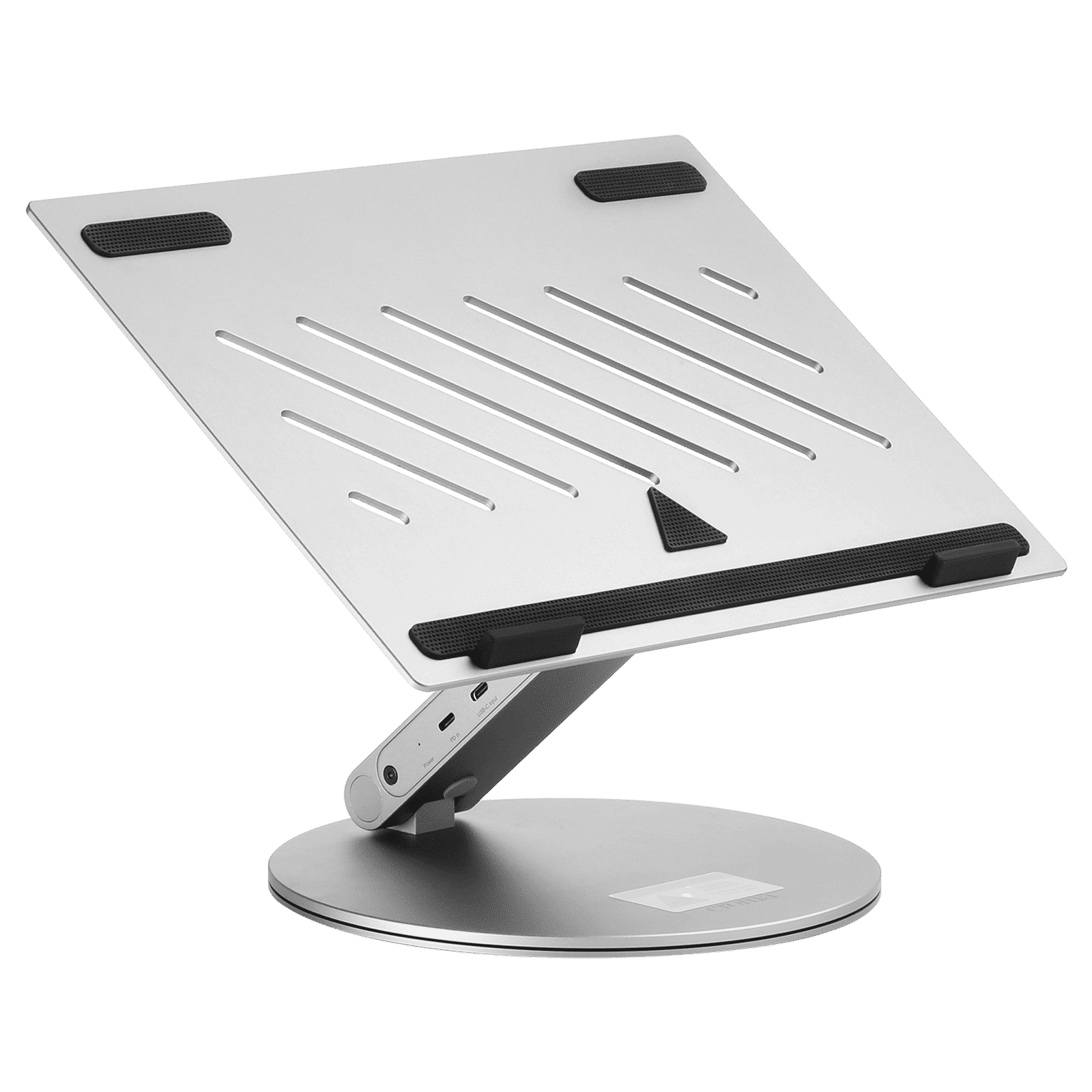 Croma Stand For Laptops Up to 15.6 Inch (Built-in Type-C hub, Silver) Croma Stand For Laptops Up to 15.6 Inch (Built-in Type-C hub, Silver)_2