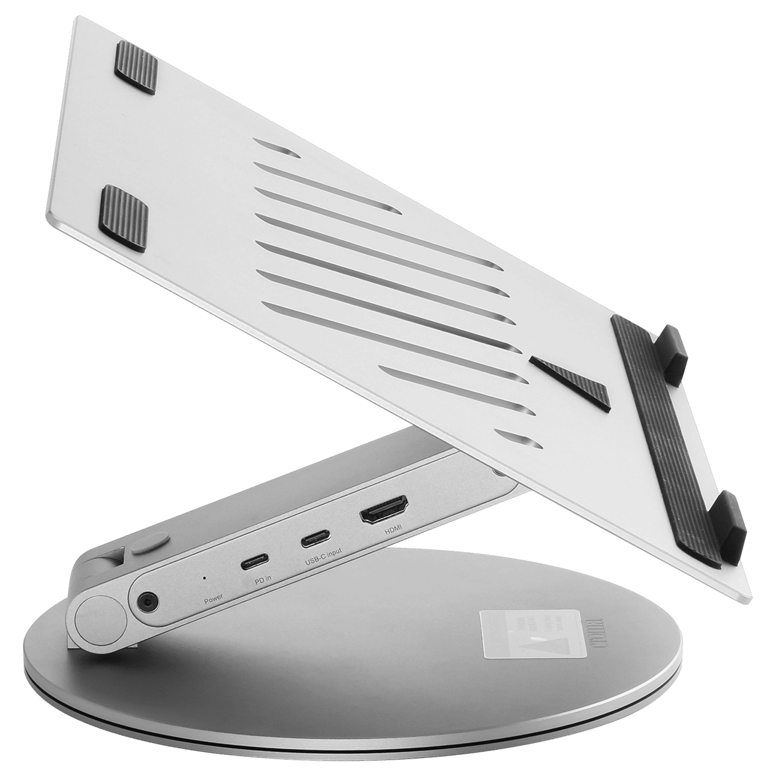 Croma Stand For Laptops Up to 15.6 Inch (Built-in Type-C hub, Silver) Croma Stand For Laptops Up to 15.6 Inch (Built-in Type-C hub, Silver)_5