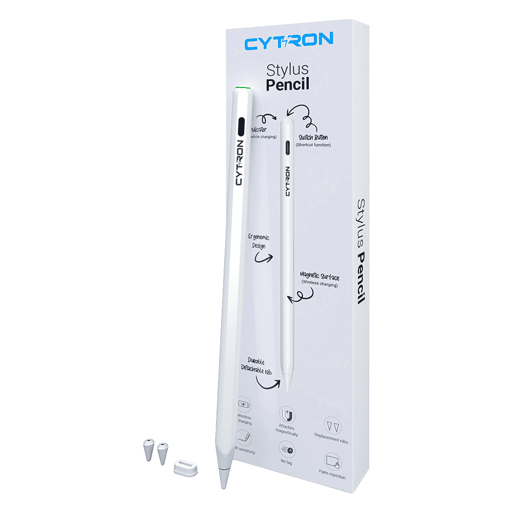 Cytron Stylo Stylus For iPad (Dual Charging Wireless, WL01C, White)_1