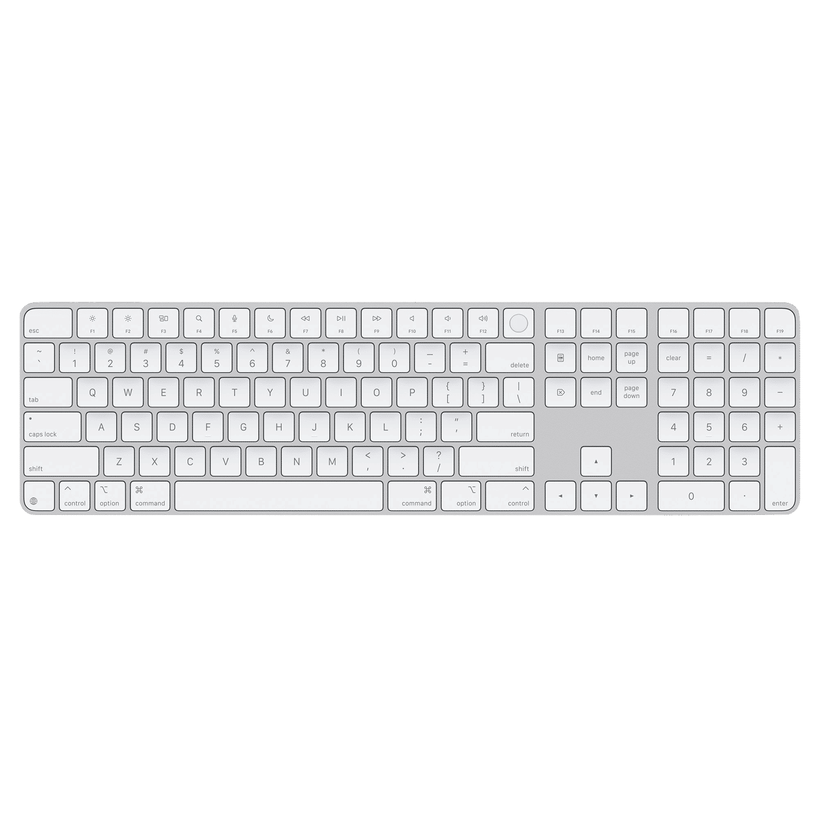 Apple Magic Rechargeable Bluetooth Wireless Keyboard with Dedicated Multimedia Keys (Pair & Charge, White) Apple Magic Rechargeable Bluetooth Wireless Keyboard with Dedicated Multimedia Keys (Pair & Charge, White)_1