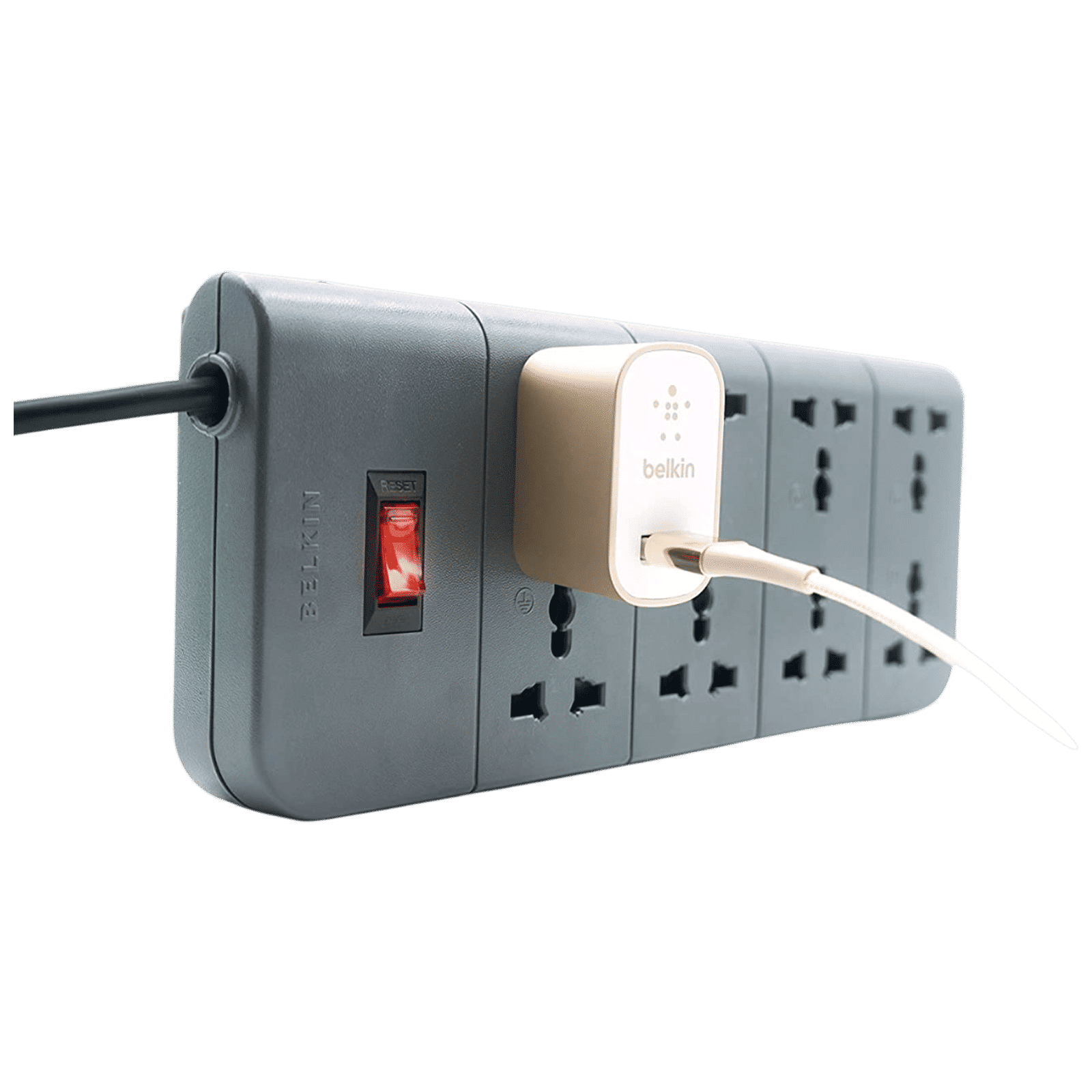 belkin Economy Series 6 Amps 8 Sockets Surge Protector with Individual Switch (2 Meters, Heavy Duty Cable Overload Protection, F9E800zb2M, Grey) belkin Economy Series 6 Amps 8 Sockets Surge Protector with Individual Switch (2 Meters, Heavy Duty Cable Overload Protection, F9E800zb2M, Grey)_2