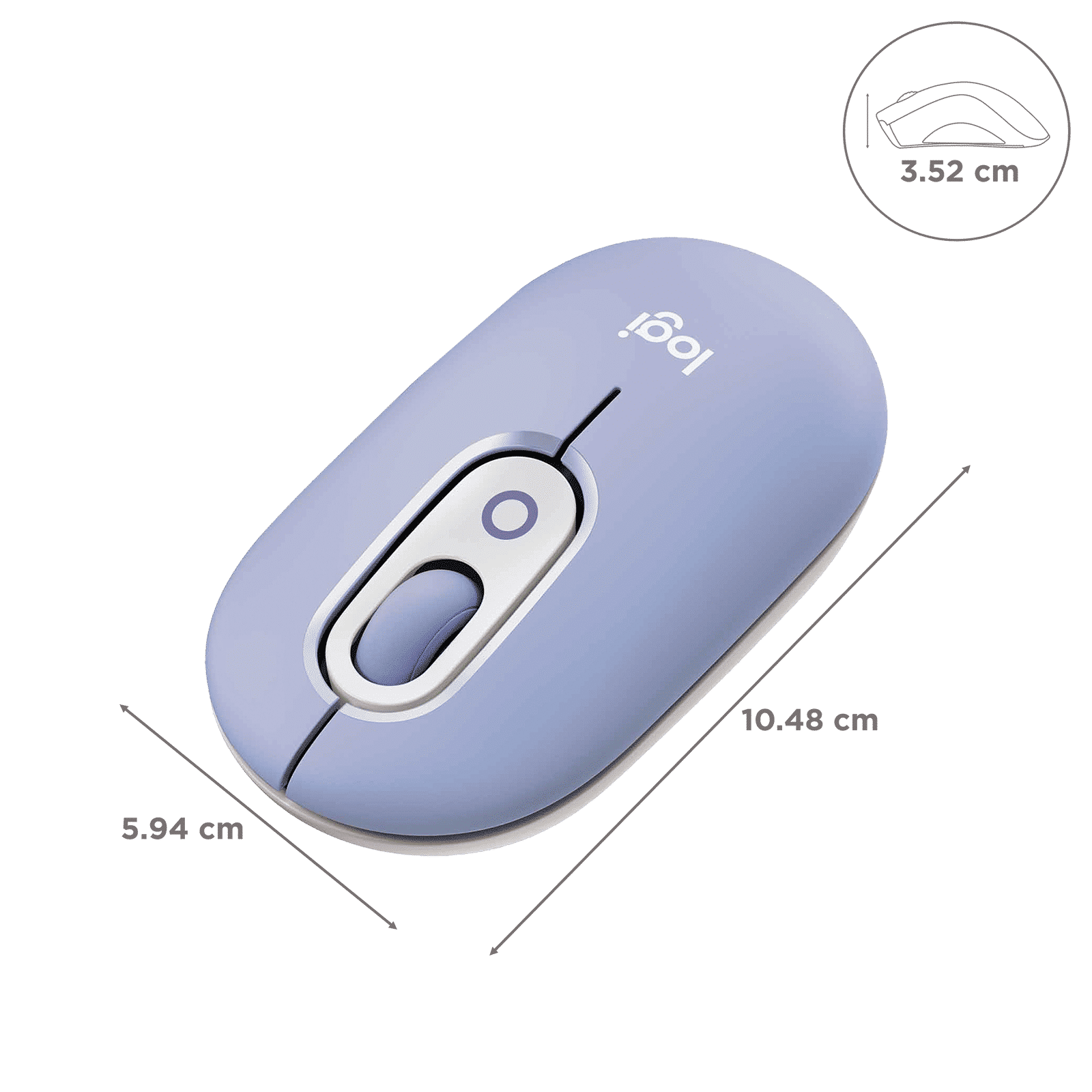 logitech POP Bluetooth Wireless Optical Performance Mouse with Emoji Software (4000 DPI Adjustable, 3 Easy Switch Channels, Lilac)_3