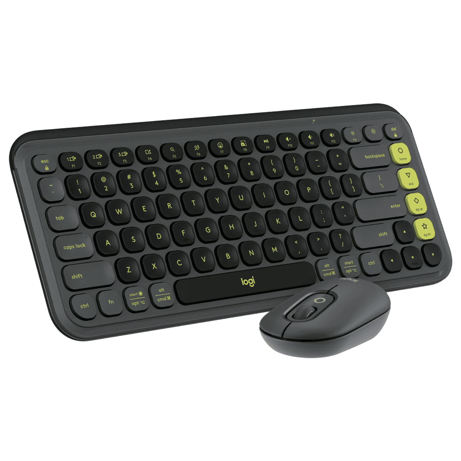 logitech POP Icon Wireless Keyboard & Mouse Combo (400DPI, Made with Recycled Plastic, Graphite and Green) logitech POP Icon Wireless Keyboard & Mouse Combo (400DPI, Made with Recycled Plastic, Graphite and Green)_2