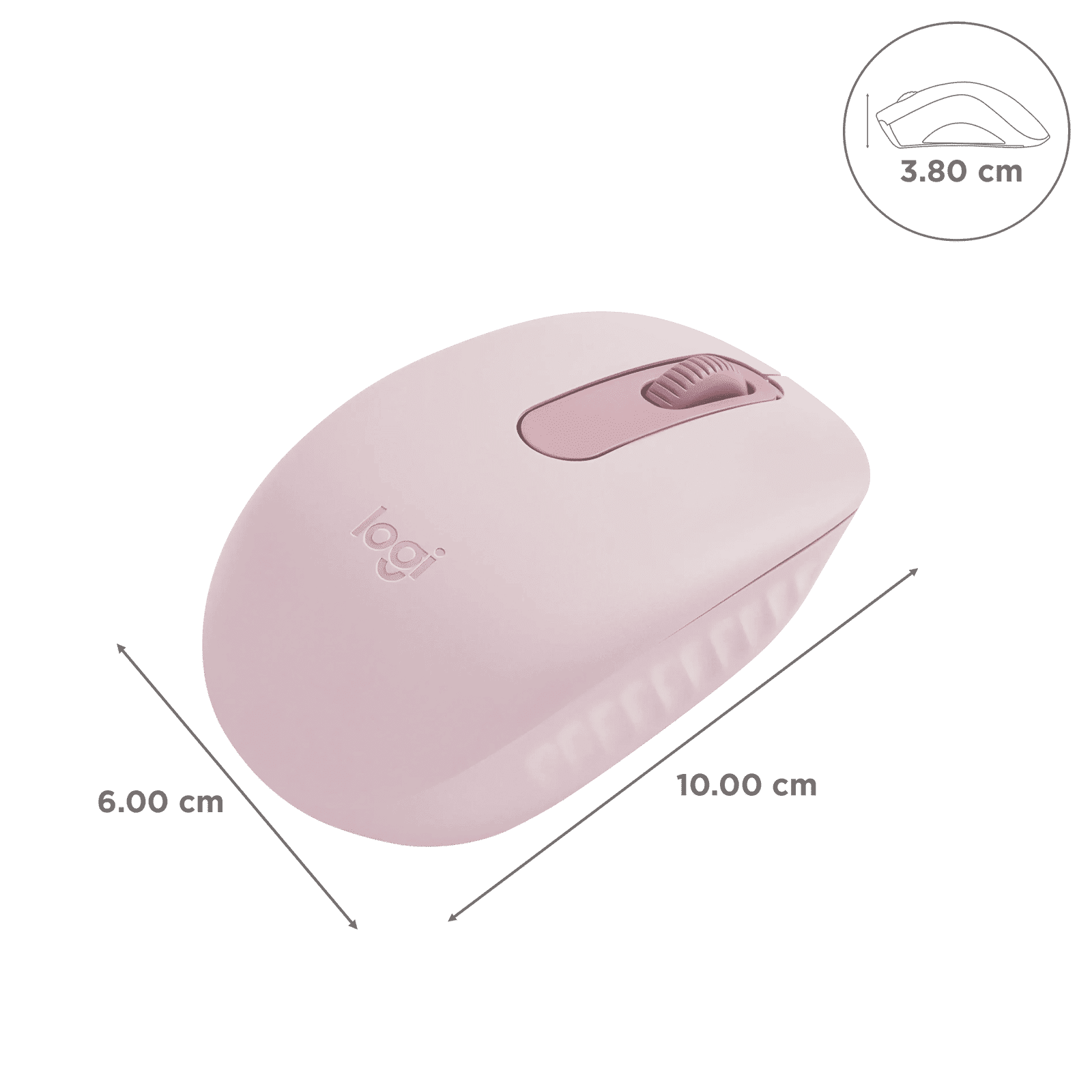 logitech M196 Bluetooth Wireless Optical Performance Mouse with Line-by-Line Scrolling (1000 DPI, Bluetooth Low Energy Technology, Rose)_3