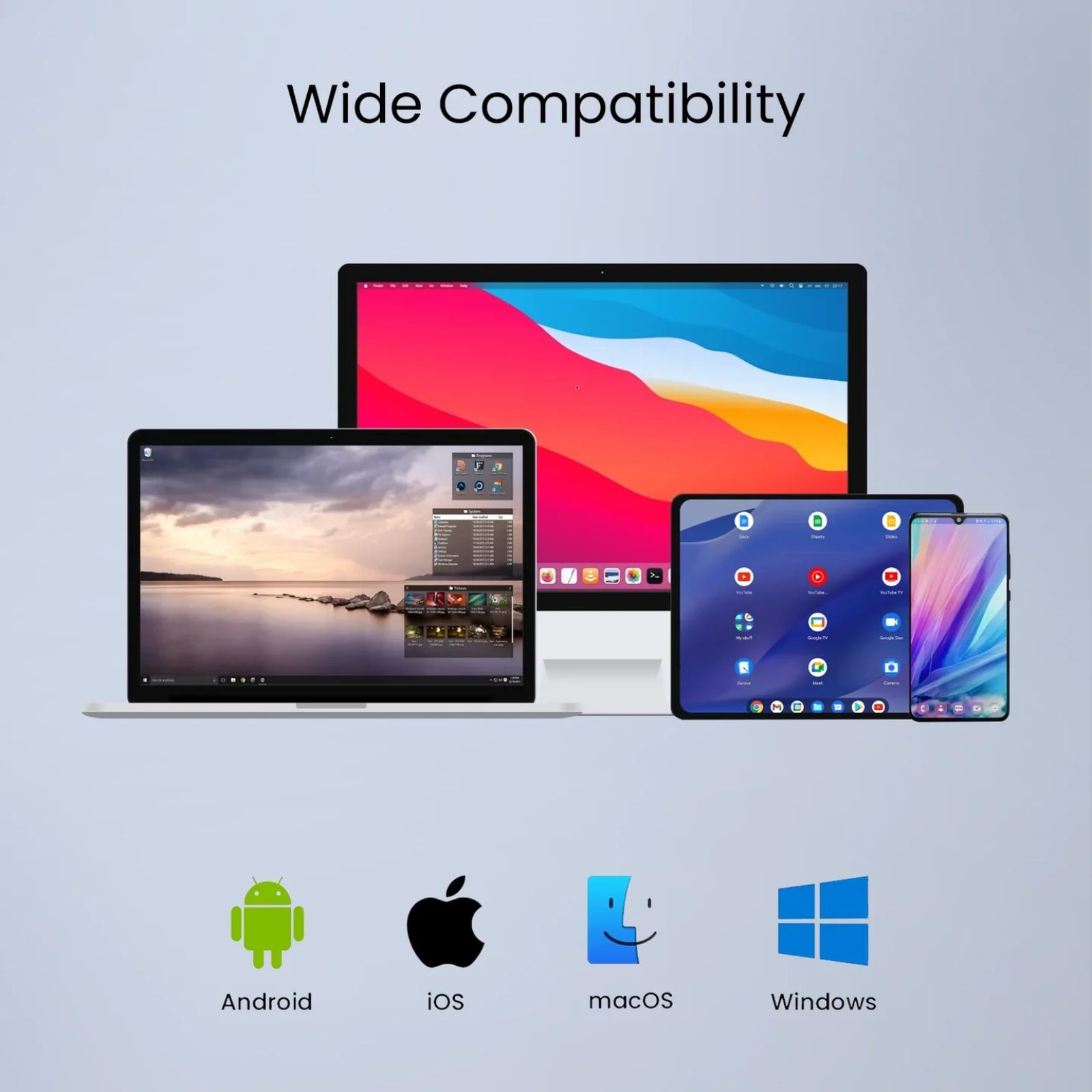 Candytech Hydra Pad Bluetooth Keyboard for Tablets with Type C Charging (Compact Size, Black)_8