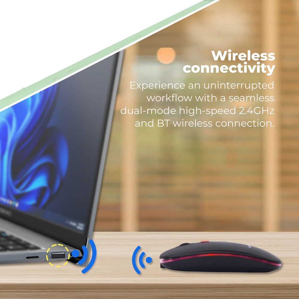 ZEBRONICS Zeb-Blanc Rechargeable Wireless Optical Mouse with Type C Adapter (1600 DPI, Silent Operation, Black)_8