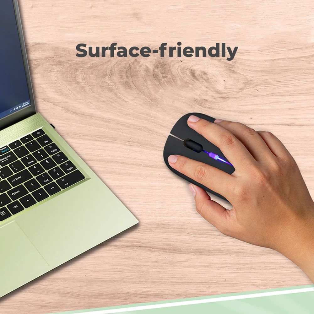 ZEBRONICS Zeb-Blanc Rechargeable Wireless Optical Mouse with Type C Adapter (1600 DPI, Silent Operation, Black)_13