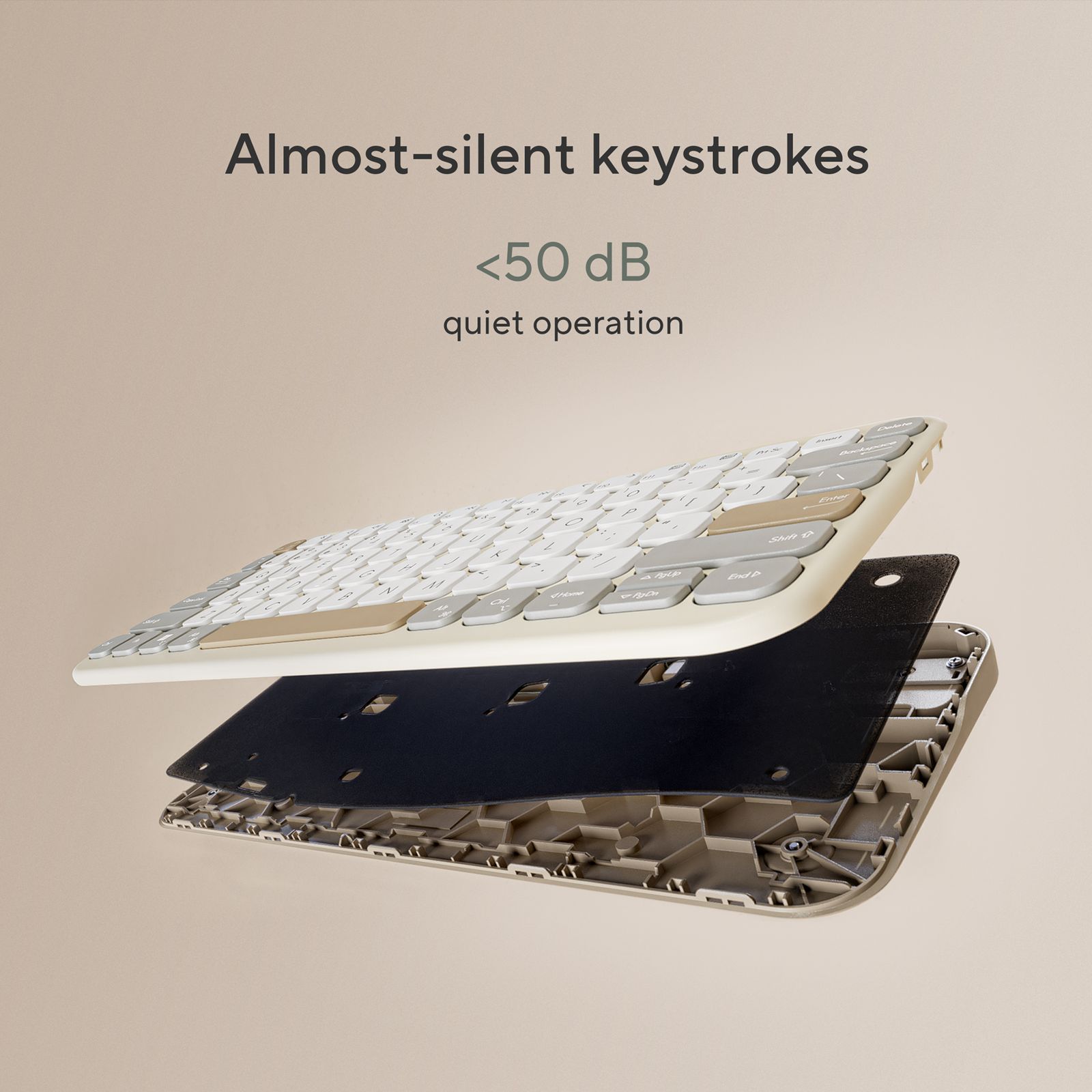 ASUS Marshmallow KW100-OM Bluetooth 5.0 Wireless Keyboard with Up to 3 Devices Connectivity (1.6mm Travel Distance, Oat Milk)_11