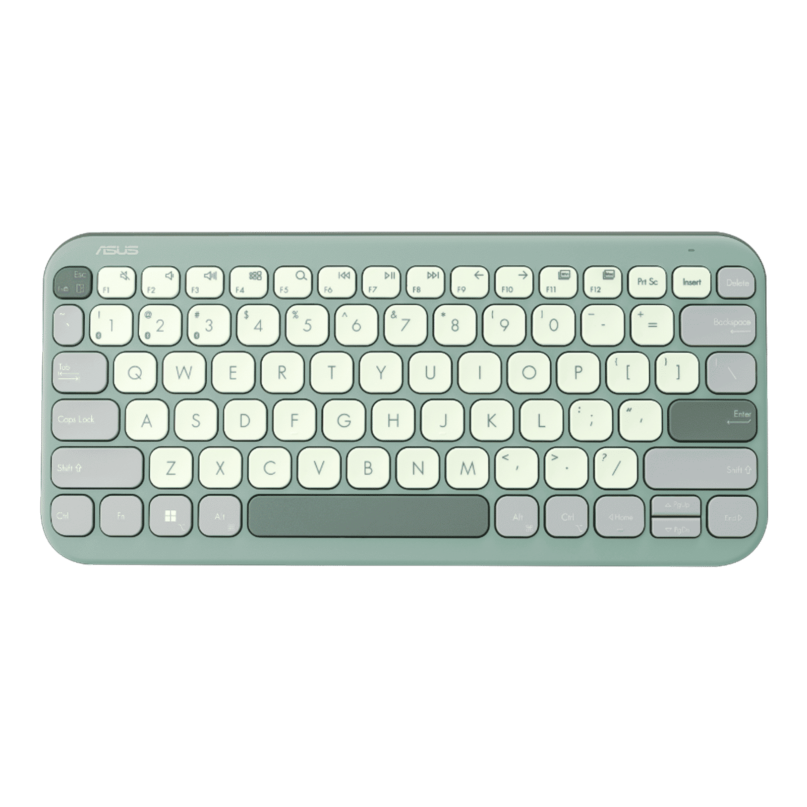 ASUS Marshmallow KW100-GTL Bluetooth 5.0 Wireless Keyboard with Up to 3 Devices Connectivity (1.6mm Travel Distance, Green Tea Latte)_1