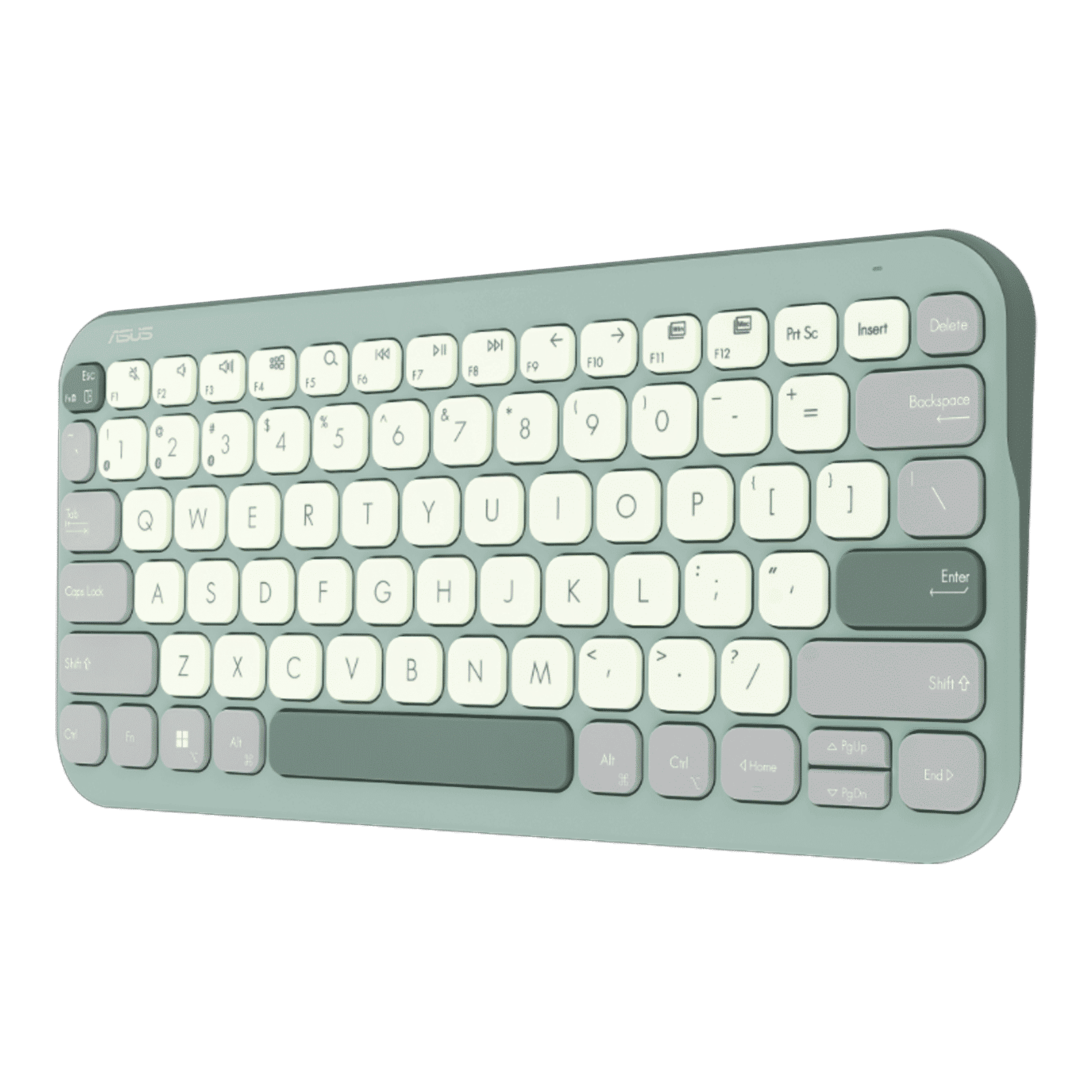 ASUS Marshmallow KW100-GTL Bluetooth 5.0 Wireless Keyboard with Up to 3 Devices Connectivity (1.6mm Travel Distance, Green Tea Latte)_5