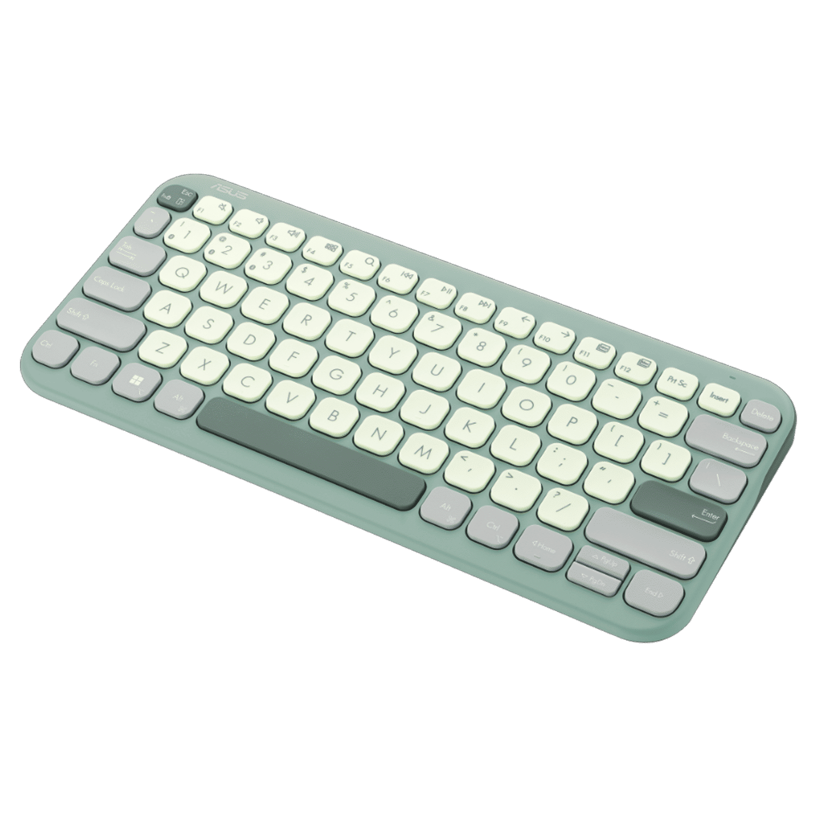 ASUS Marshmallow KW100-GTL Bluetooth 5.0 Wireless Keyboard with Up to 3 Devices Connectivity (1.6mm Travel Distance, Green Tea Latte)_6