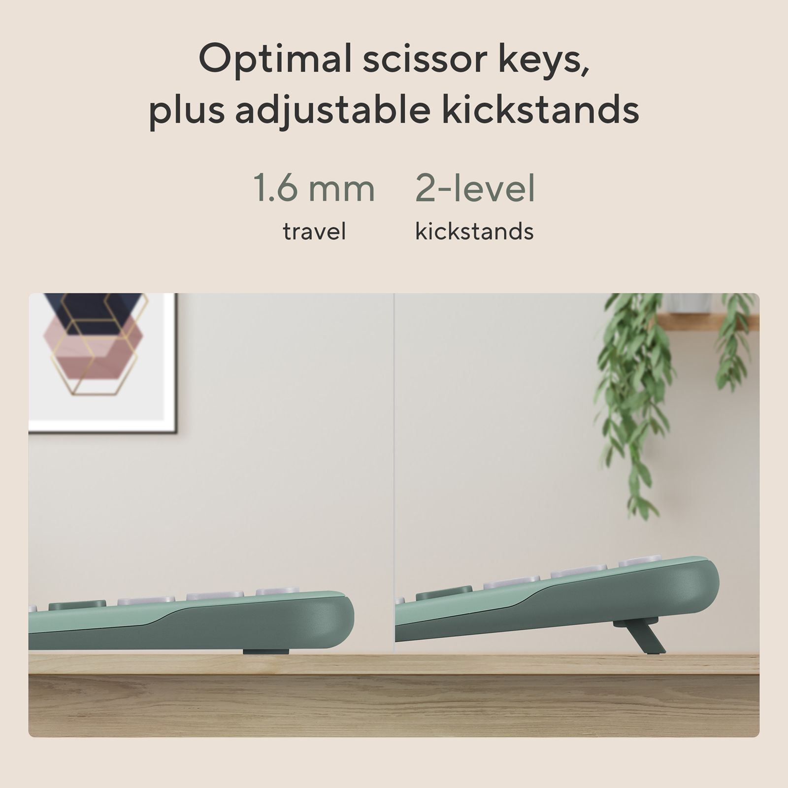 ASUS Marshmallow KW100-GTL Bluetooth 5.0 Wireless Keyboard with Up to 3 Devices Connectivity (1.6mm Travel Distance, Green Tea Latte)_9