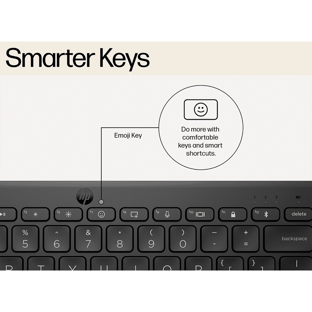 HP 350 Bluetooth 5.2 Wireless Keyboard with Up to 3 Devices Connectivity (OS Auto-Detection, Black) HP 350 Bluetooth 5.2 Wireless Keyboard with Up to 3 Devices Connectivity (OS Auto-Detection, Black)_12