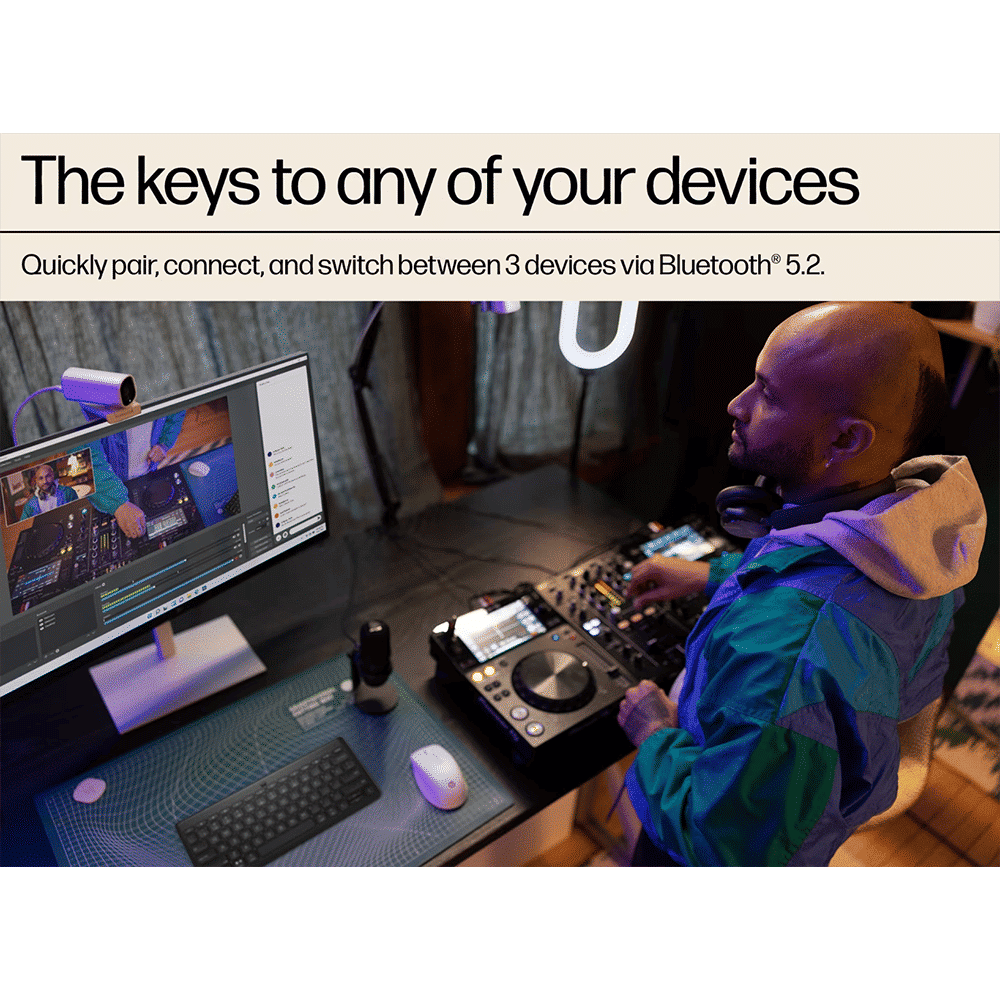 HP 350 Bluetooth 5.2 Wireless Keyboard with Up to 3 Devices Connectivity (OS Auto-Detection, Black) HP 350 Bluetooth 5.2 Wireless Keyboard with Up to 3 Devices Connectivity (OS Auto-Detection, Black)_14