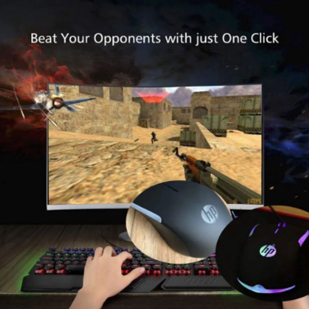 HP M160 Wired Gaming Mouse with LED Backlight (1600 DPI Adjustable, Ergonomic Design, Black) HP M160 Wired Gaming Mouse with LED Backlight (1600 DPI Adjustable, Ergonomic Design, Black)_10