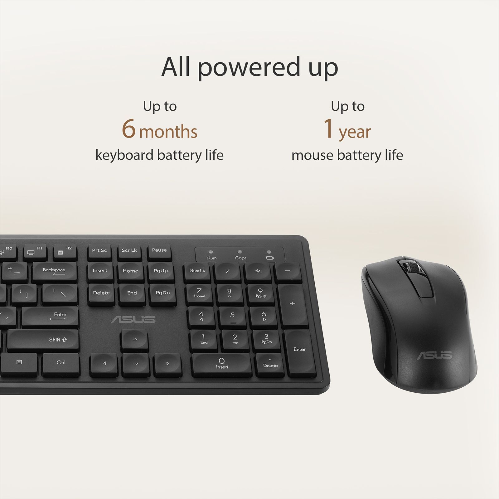 ASUS CW101 Wireless Keyboard & Mouse Combo (104 Keys, 1000DPI, Near Silent Operation, Black)_5