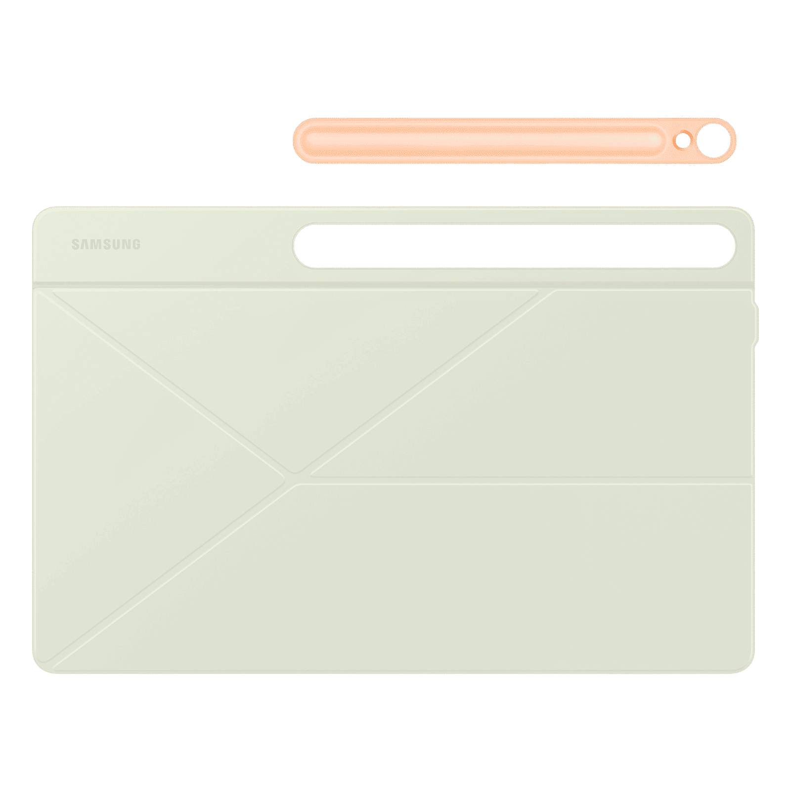 SAMSUNG EF-BX620POEG Polyurethane Flip Cover for Galaxy Tab S10 FE Plus (Magnetically Attachable, Orange)_5