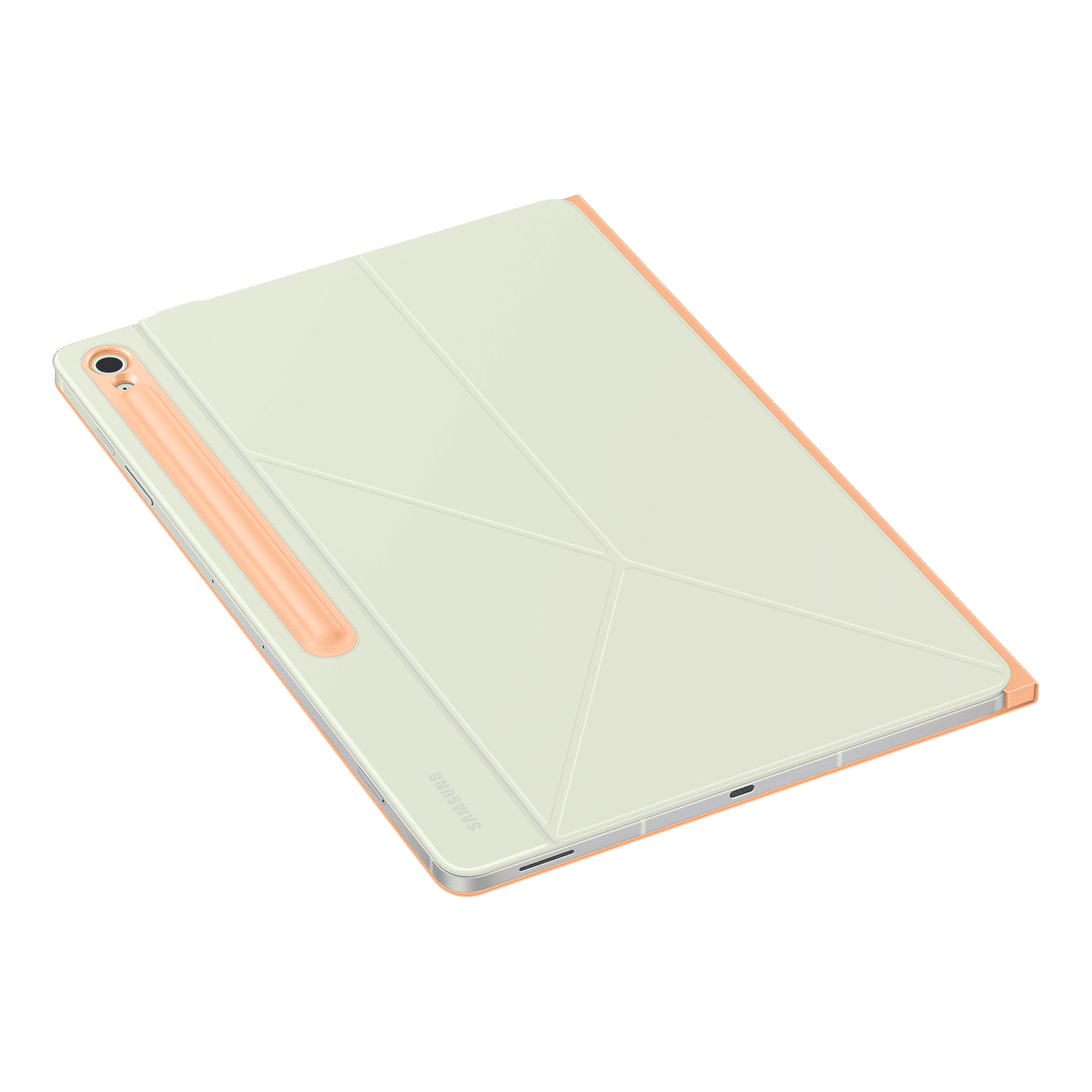 SAMSUNG EF-BX620POEG Polyurethane Flip Cover for Galaxy Tab S10 FE Plus (Magnetically Attachable, Orange)_6